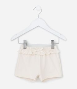 Bermuda Infantil em Algodão com Babadinho - Tam RN a 18 Meses