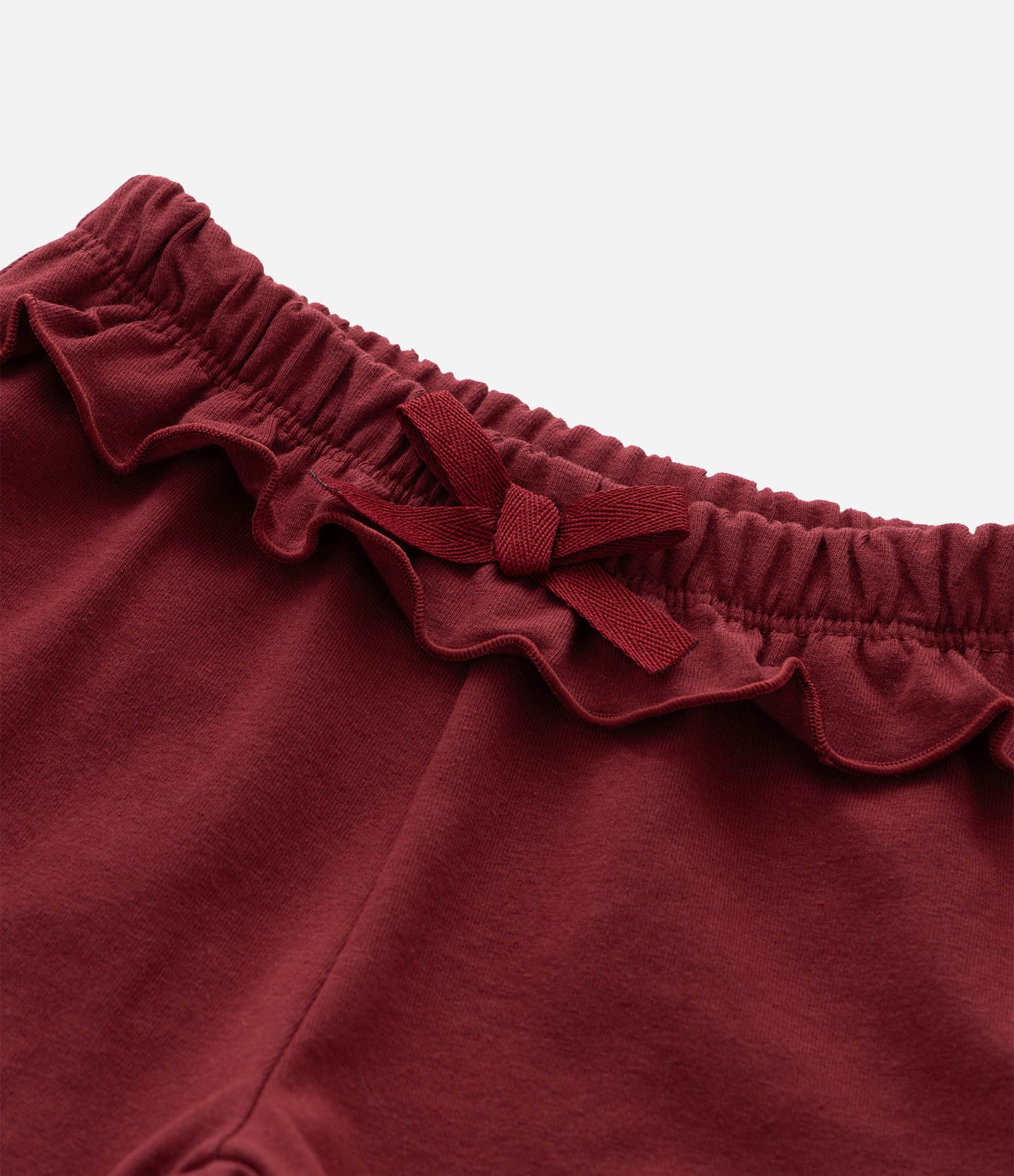 Bermuda Infantil em Algodão com Babadinho - Tam RN a 18 Meses Vinho 5