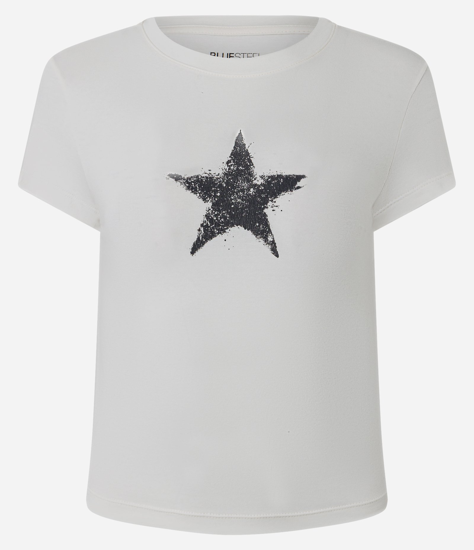 Camiseta em Algodão com Estampa de Estrela Branco 4