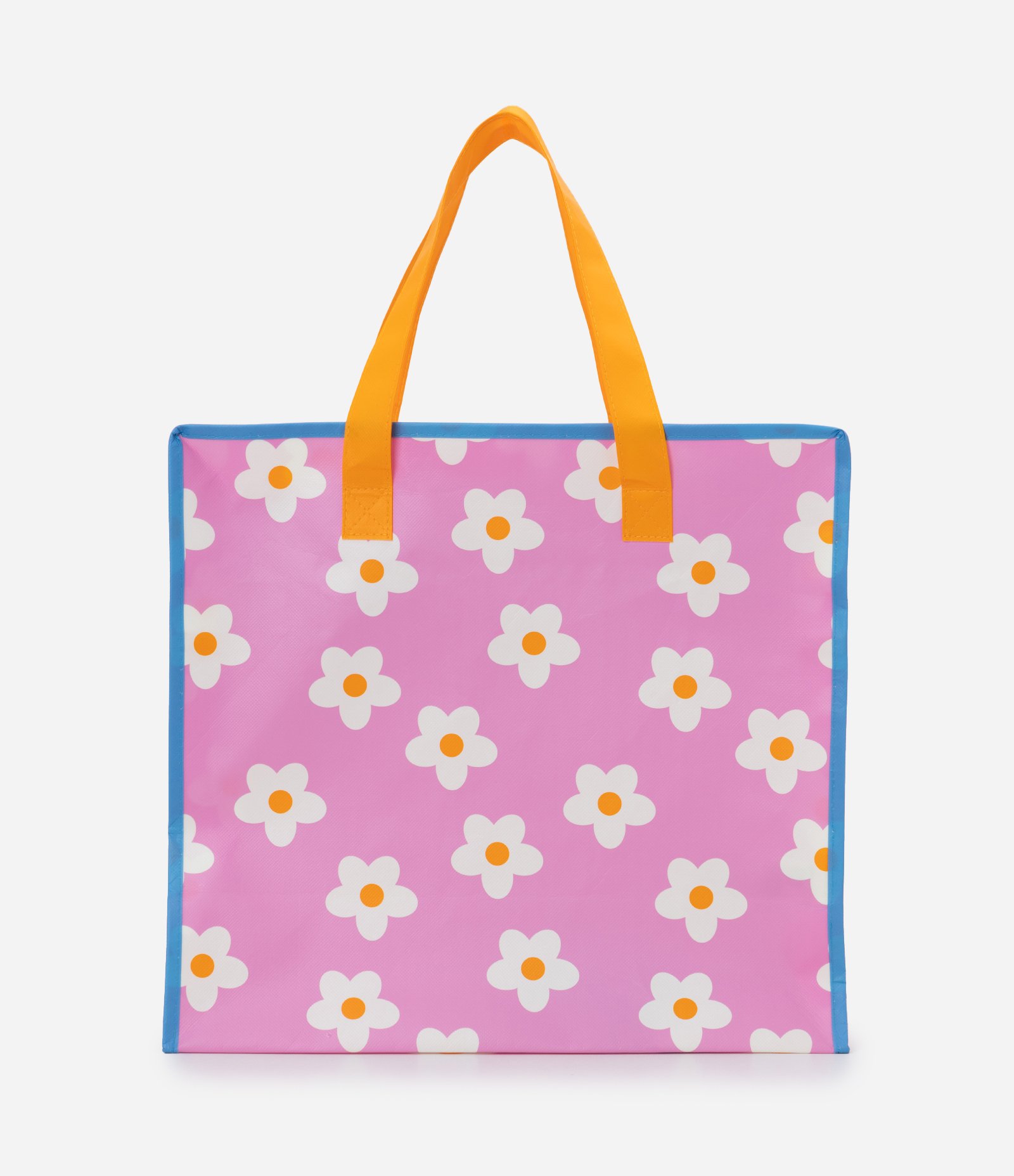 Sacola de Compras com Estampa Floral Rosa 3