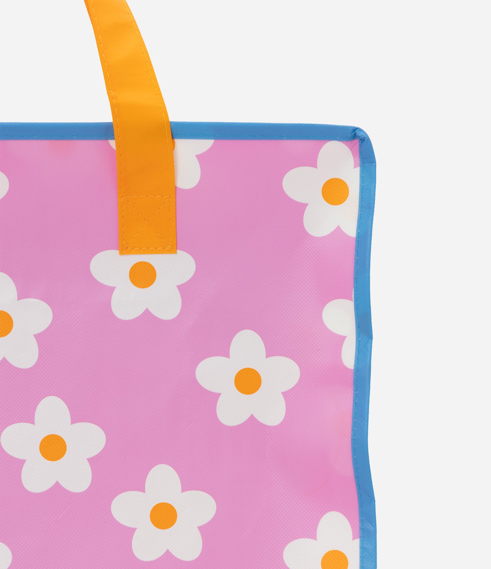 Sacola de Compras com Estampa Floral Rosa 4