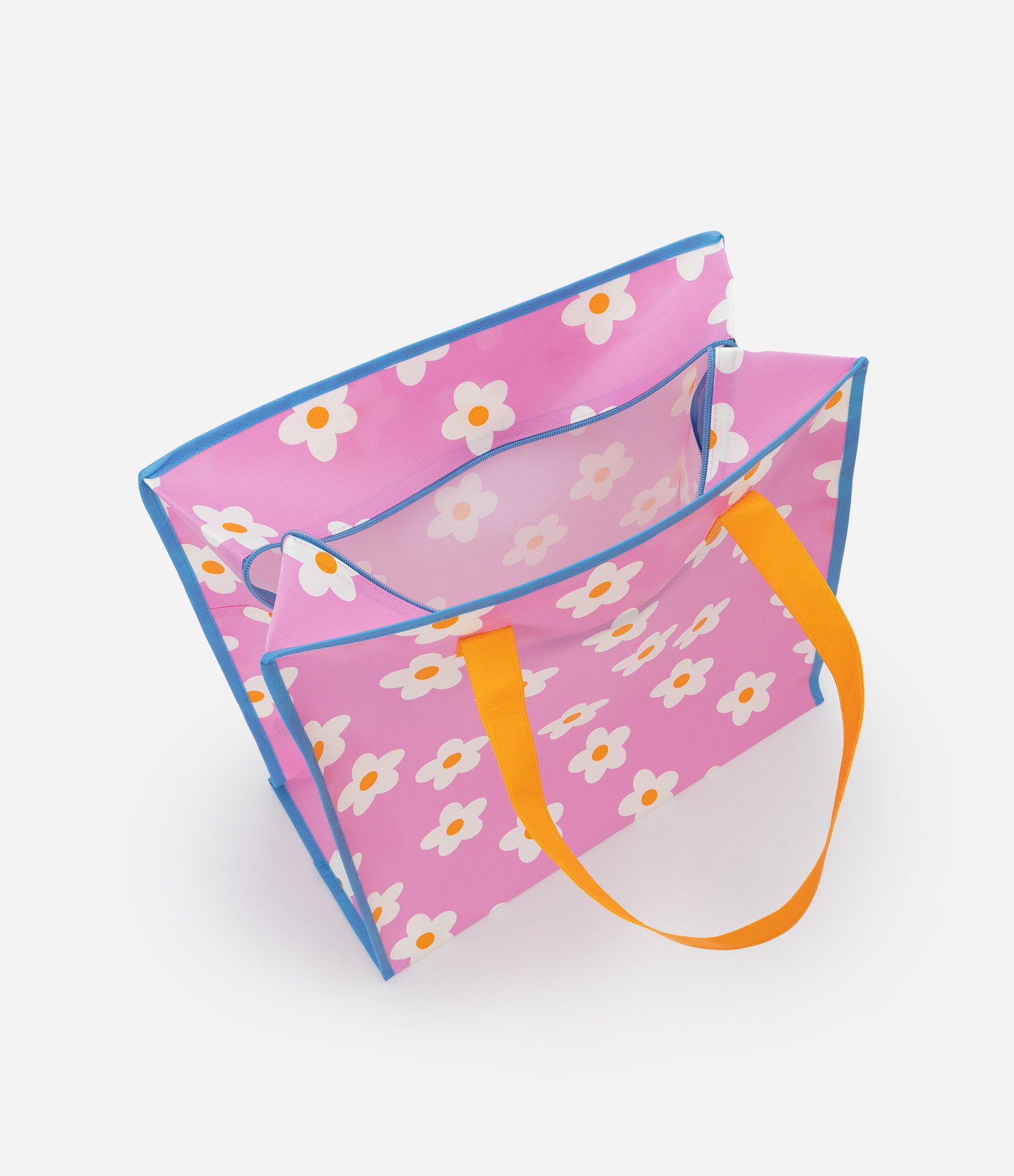 Sacola de Compras com Estampa Floral Rosa 5