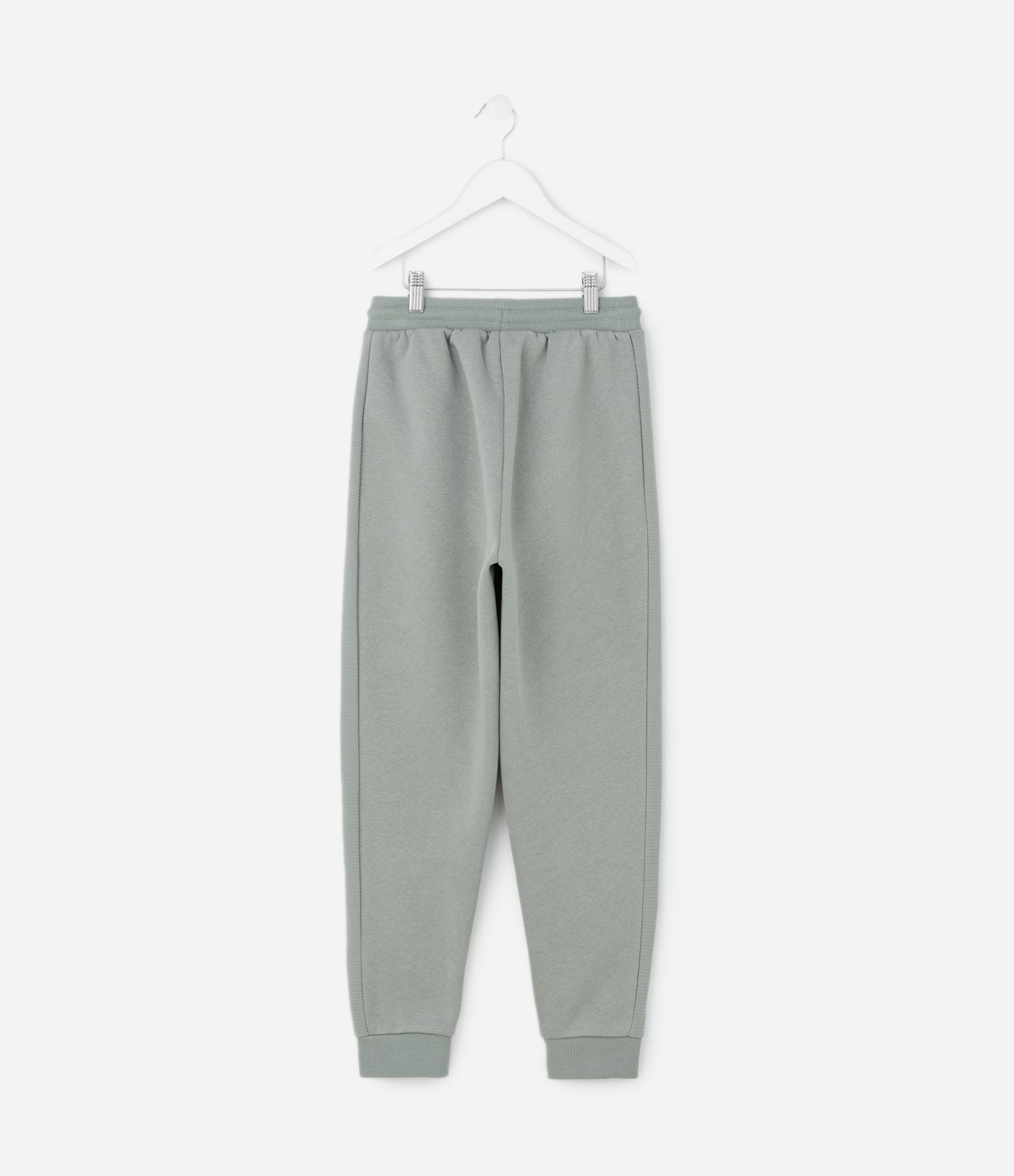 Calça Infantil em Moletom Felpado com Bolsos Zíper – Tam 5 a 14 Anos Verde Acinzentado 2
