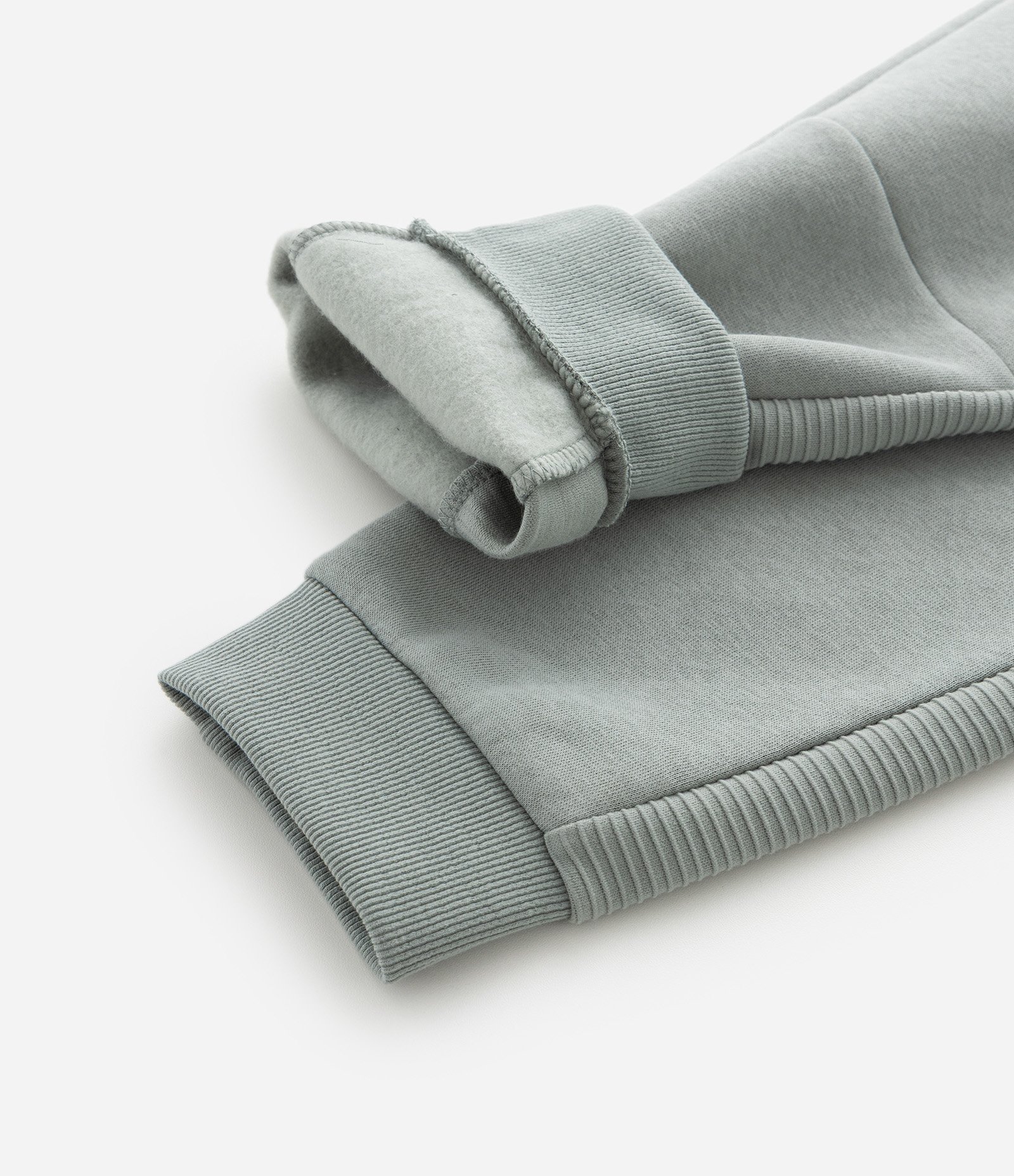 Calça Infantil em Moletom Felpado com Bolsos Zíper – Tam 5 a 14 Anos Verde Acinzentado 4