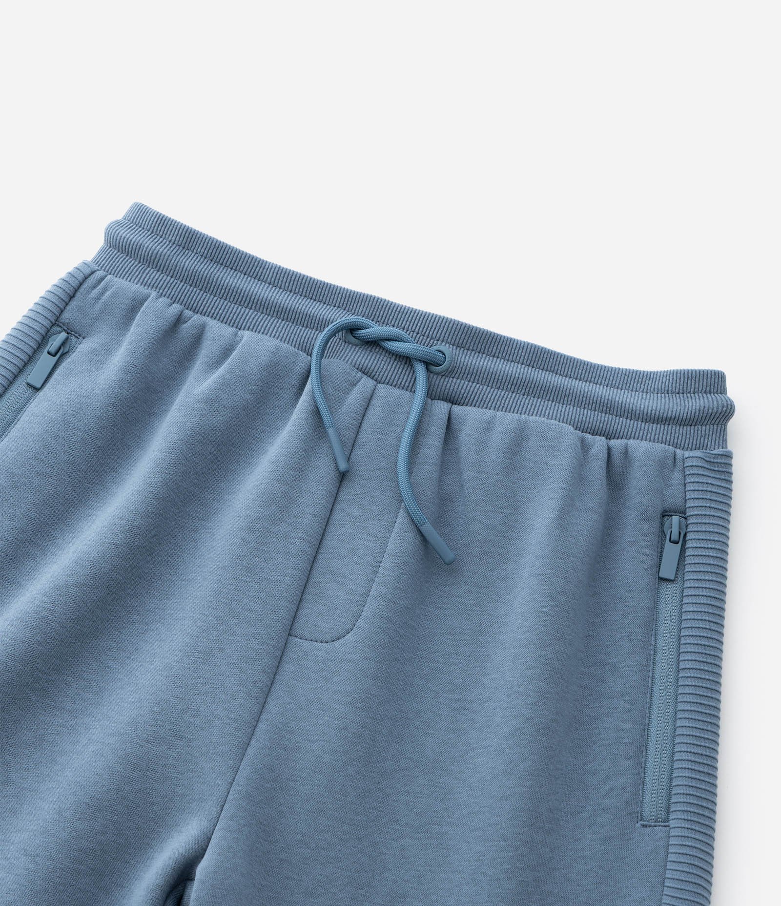 Calça Infantil em Moletom Felpado com Bolsos Zíper – Tam 5 a 14 Anos Azul Acinzentado 8