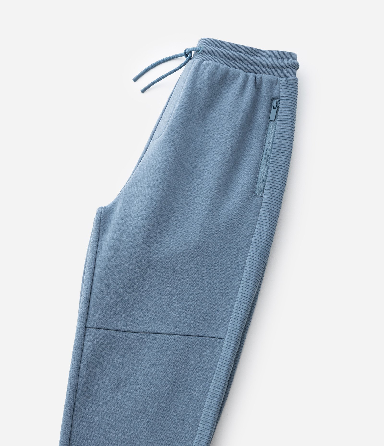 Calça Infantil em Moletom Felpado com Bolsos Zíper – Tam 5 a 14 Anos Azul Acinzentado 5