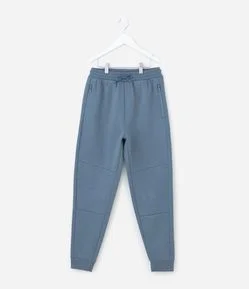 Calça Infantil em Moletom Felpado com Bolsos Zíper – Tam 5 a 14 Anos