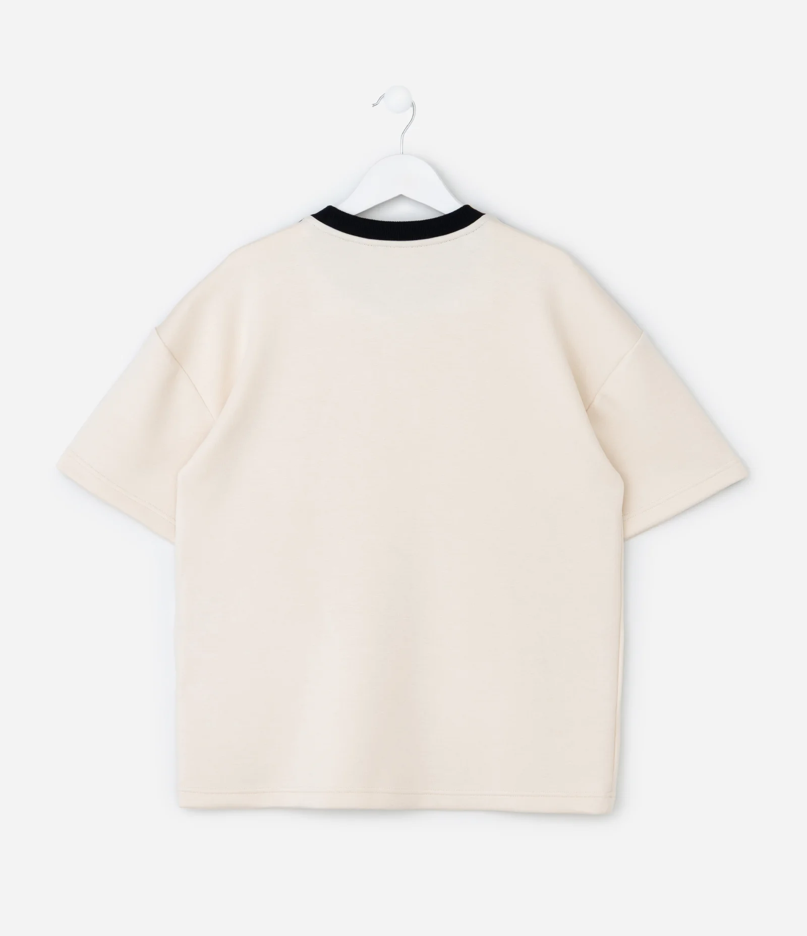 Camiseta Infantil com Bordado localizado – Tam 5 a 14 Anos Off White 2