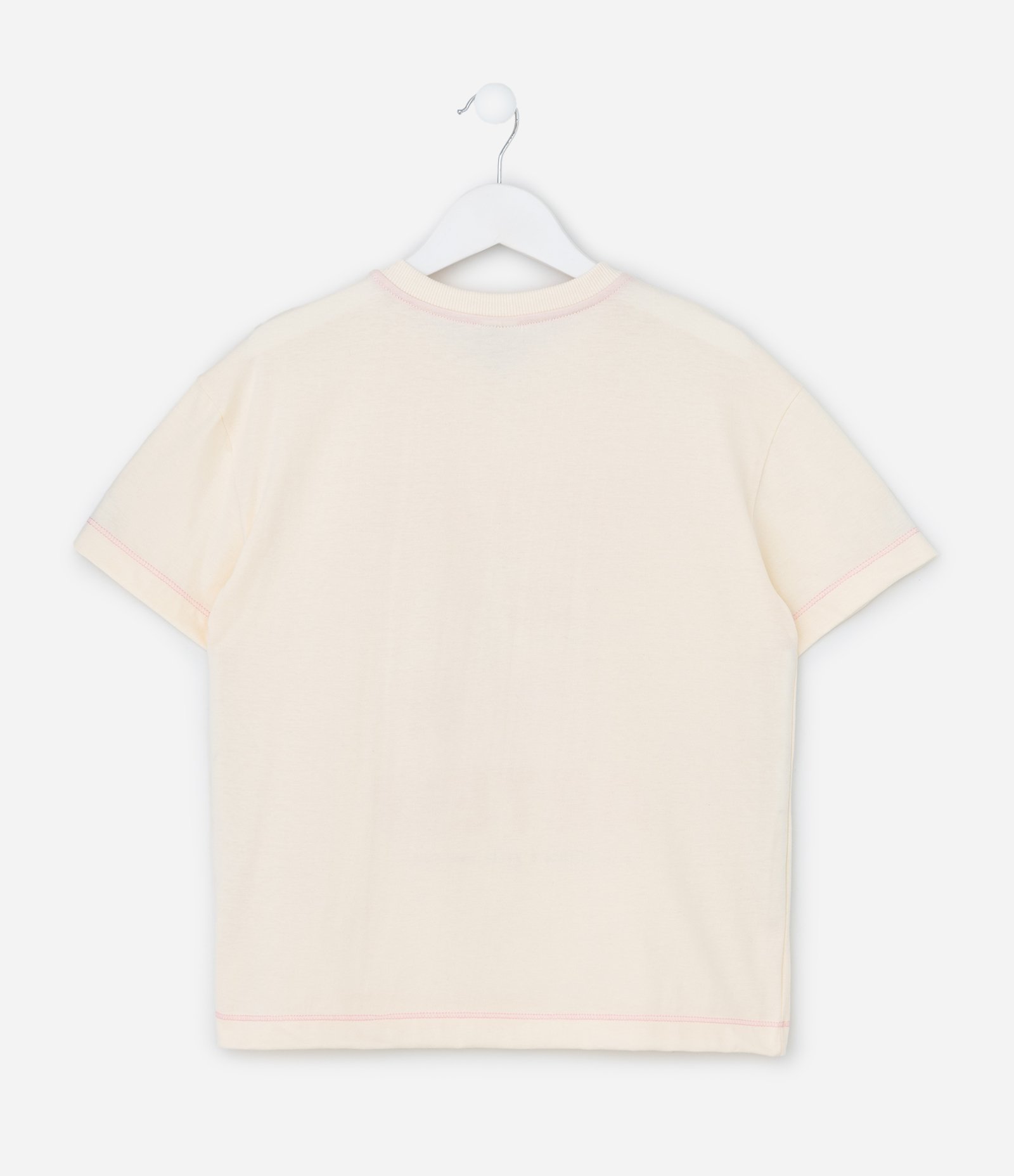 Camiseta Infantil Alongada com Estampa Ícones – Tam 5 A 14 Anos Off White 2