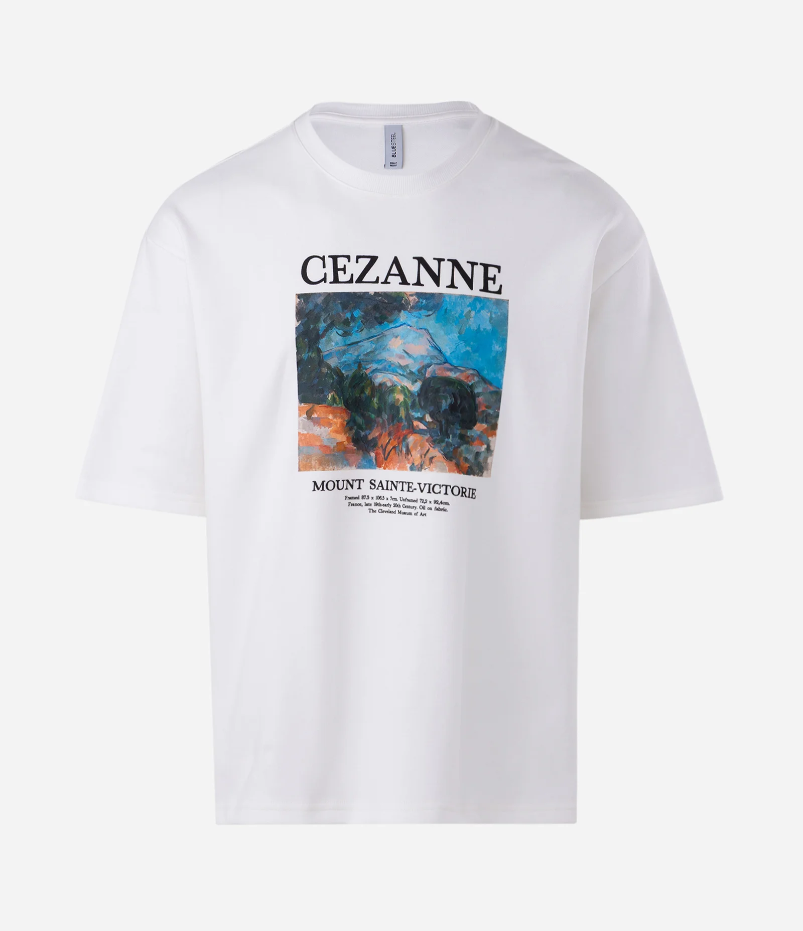 Camiseta Boxy em Algodão com Estampa Artística Cézanne Branco 5