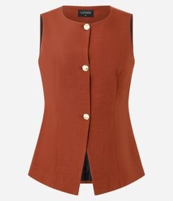 Colete Alfaiatado com Abotoamento Frontal