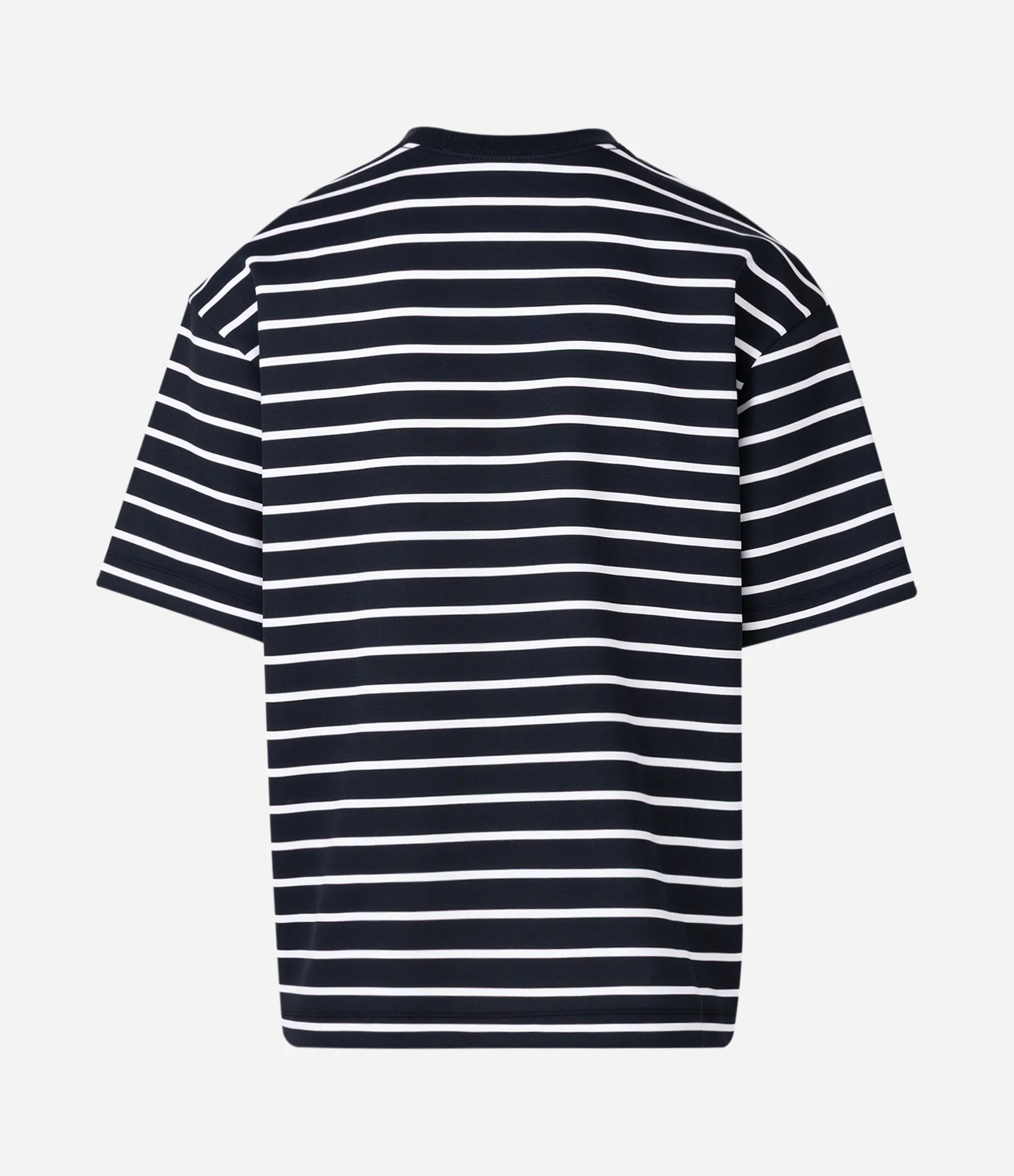 Camiseta Boxy Manga Curta Listrada Preto 2