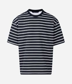 Camiseta Boxy Manga Curta Listrada
