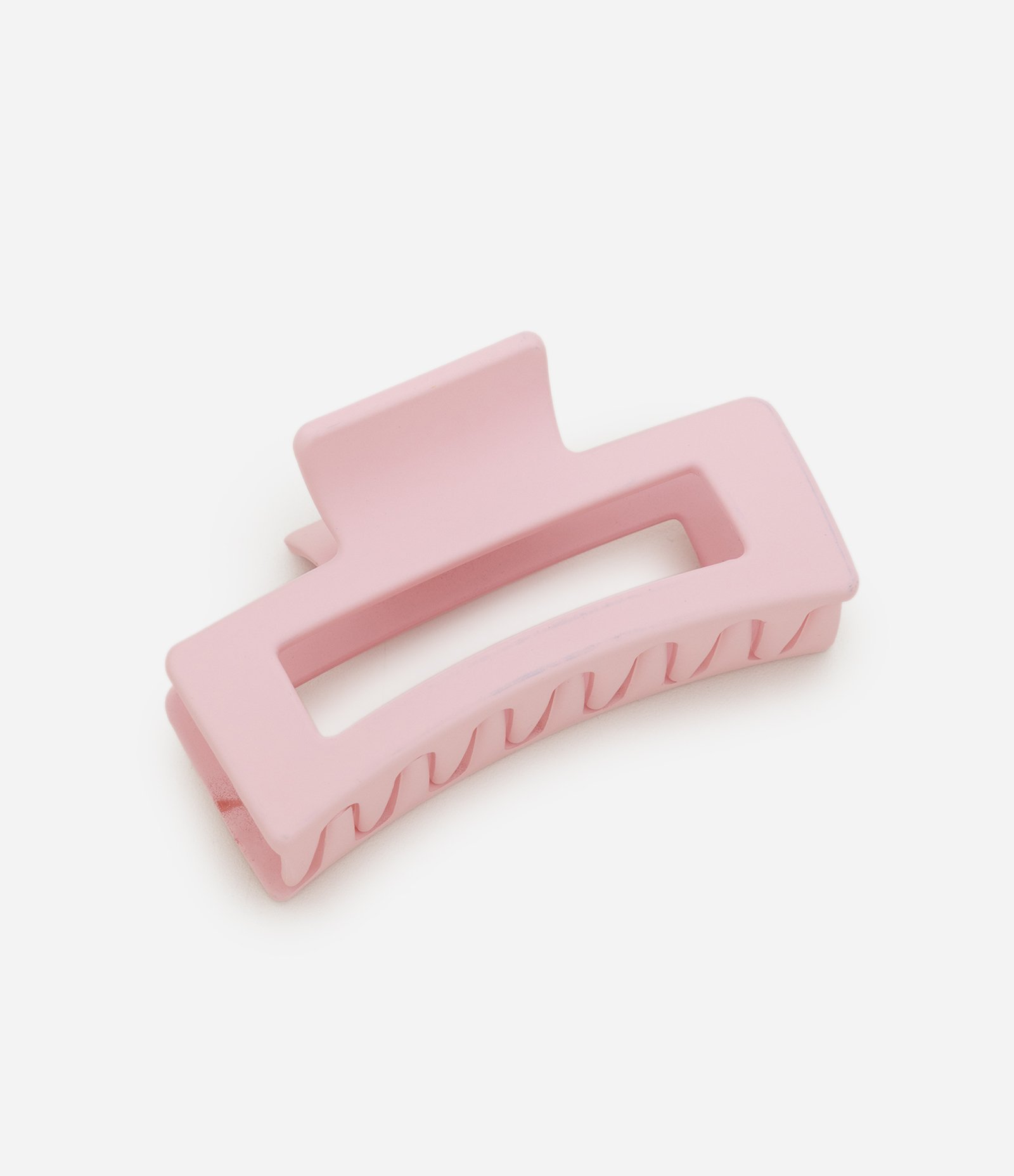 Piranha de Cabelo Retangular Vazada Rosa 1