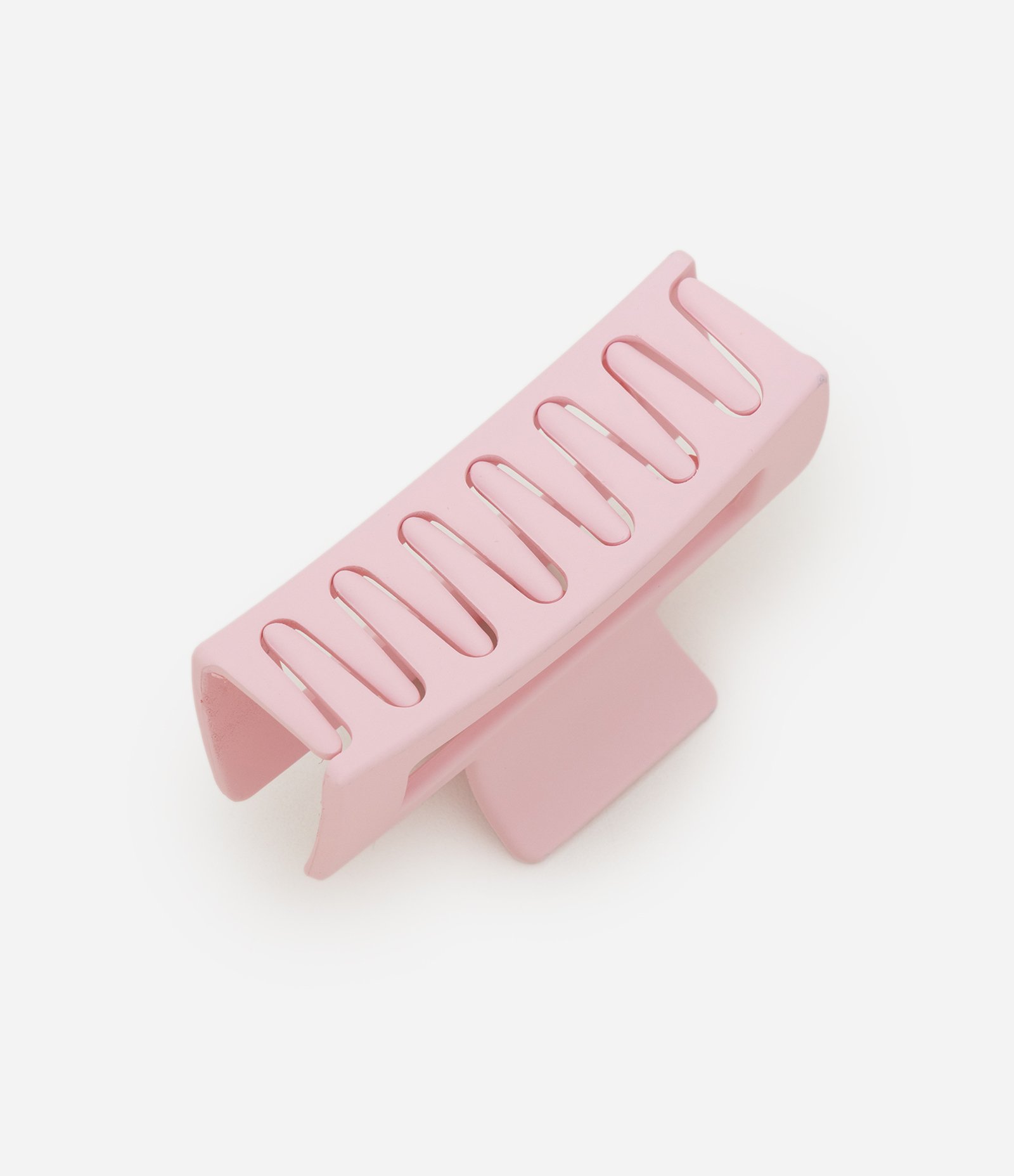 Piranha de Cabelo Retangular Vazada Rosa 2