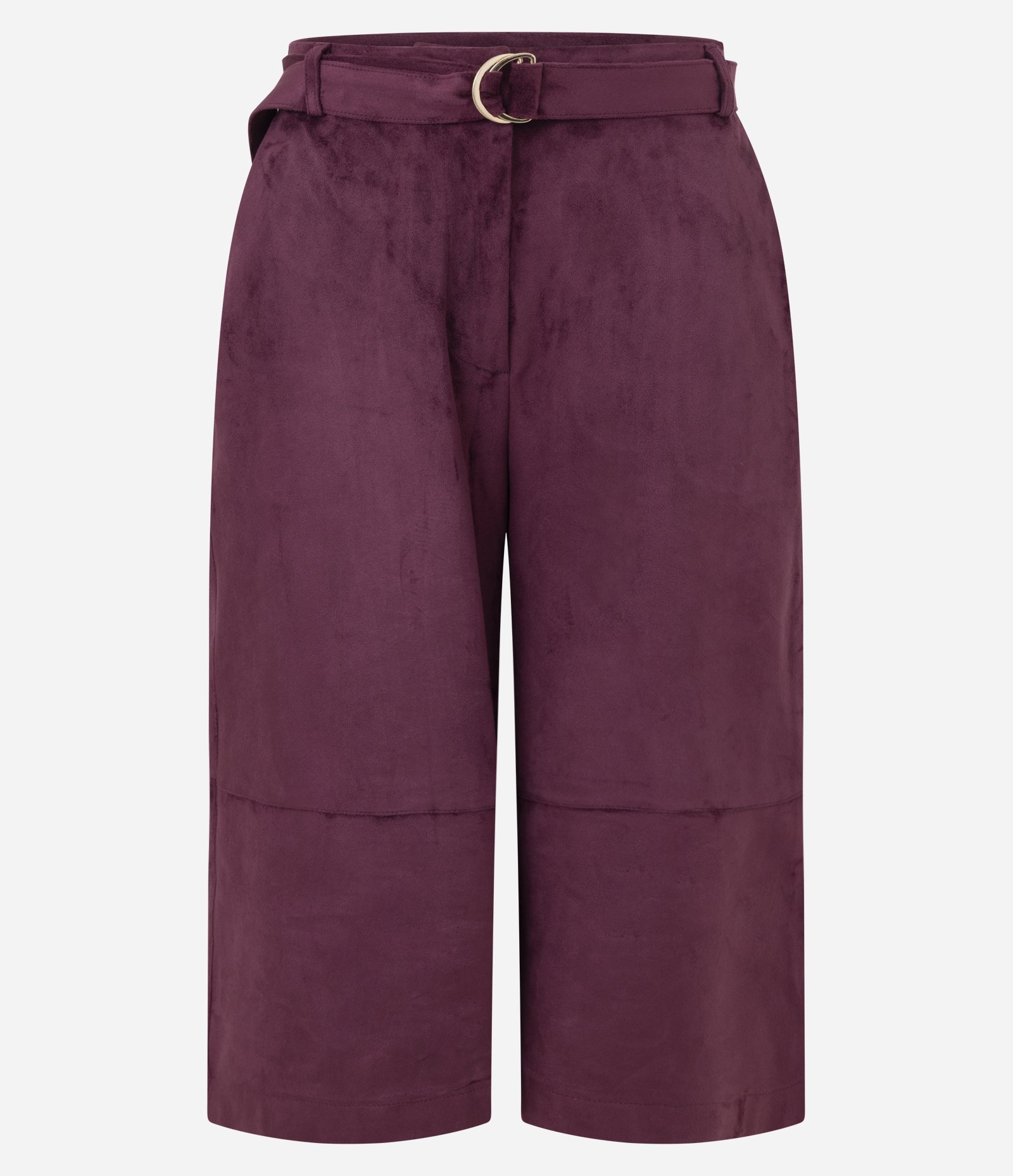 Bermuda Alongada em Suede com Cinto Faixa Vinho 5