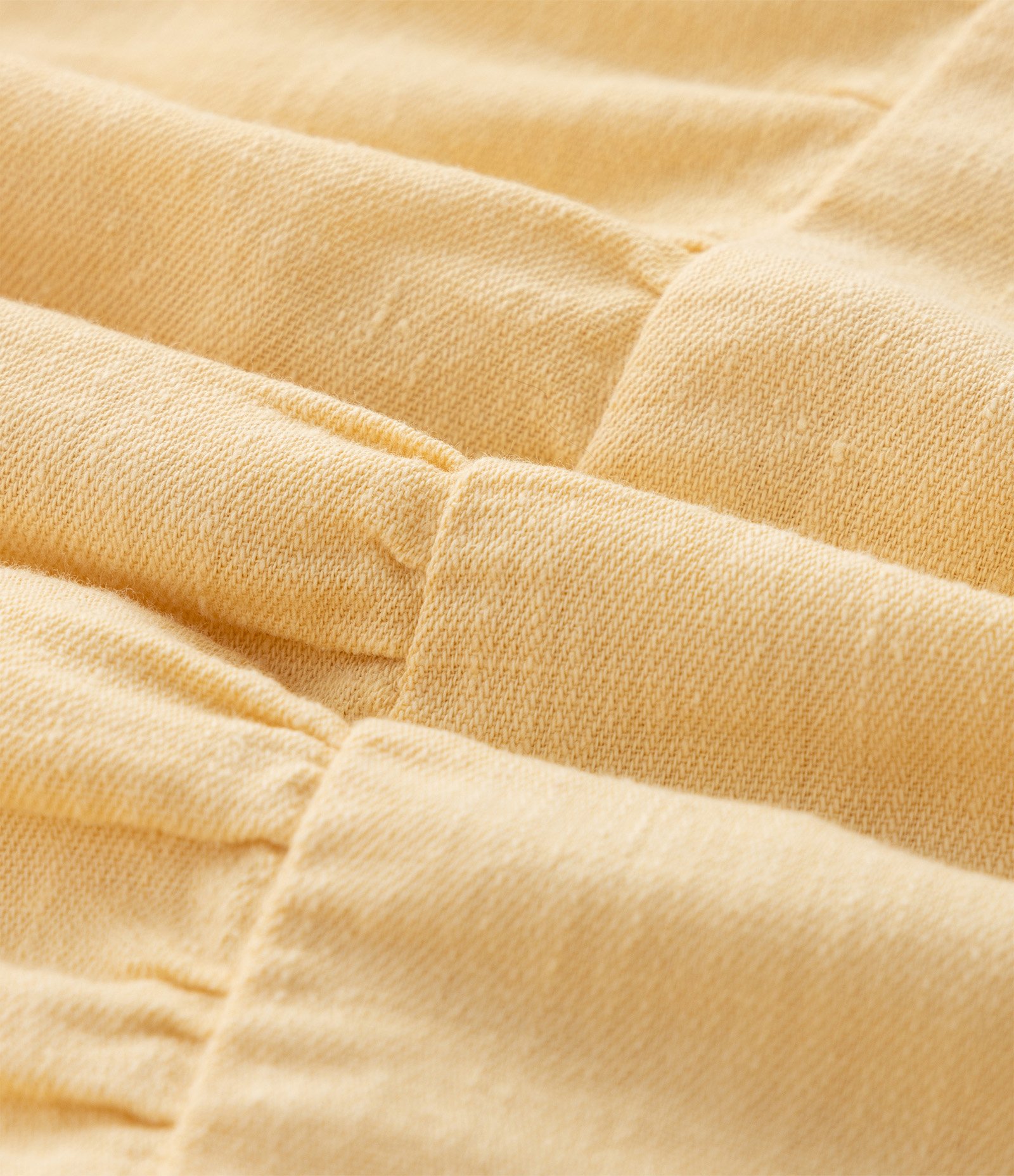 Vestido Midi em Sarja com Alças e Recortes Amarelo 8