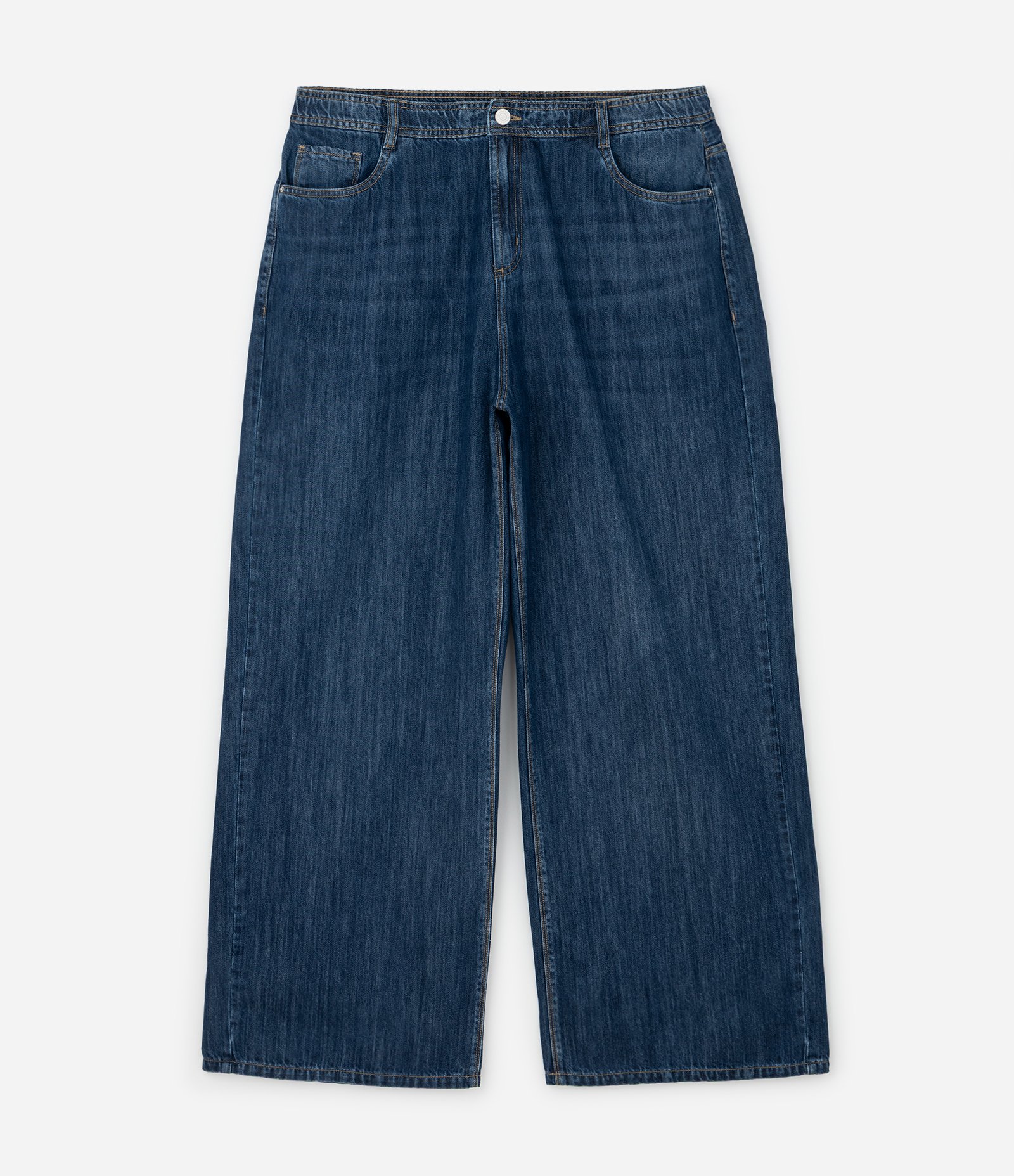 Calça Wide Leg em Jeans Curve & Plus Size Azul 7