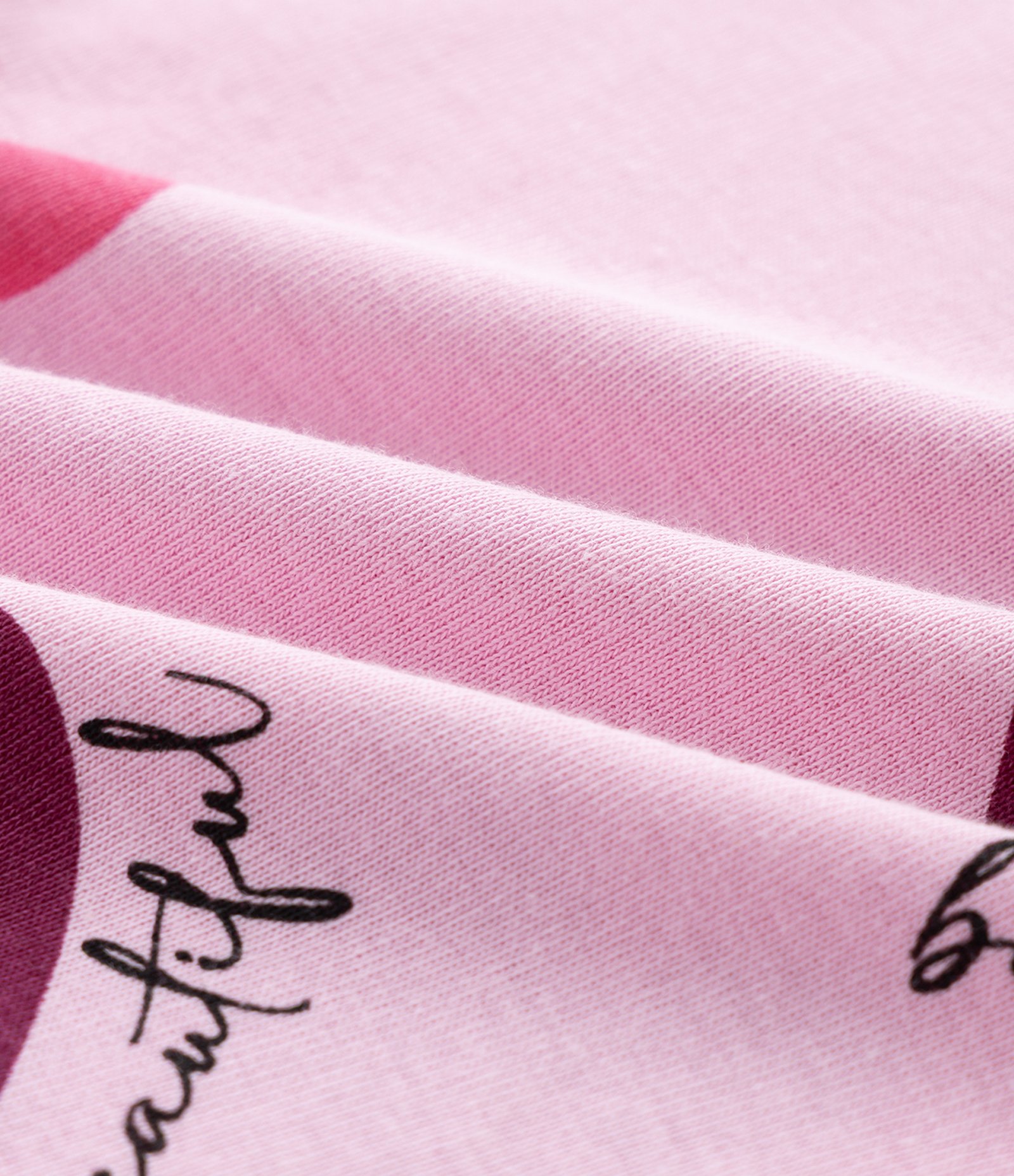 Pijama Infantil Longo em Ribana Canelada com Estampa de Corações – Tam 5 a 14 Anos Rosa 9