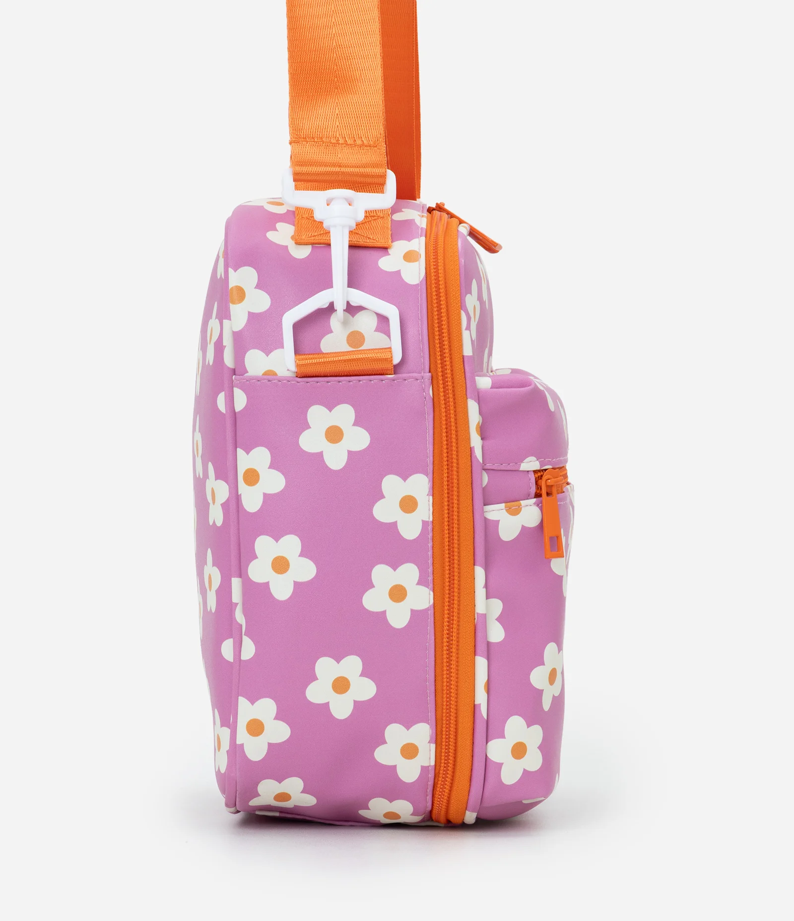 Lancheira com Estampa Floral e Alça Ajustável Rosa 2