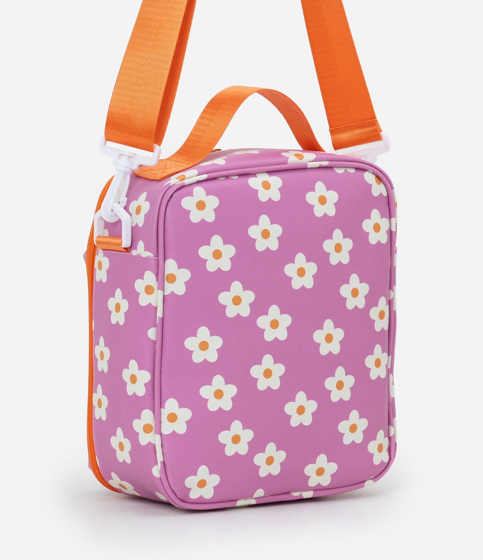 Lancheira com Estampa Floral e Alça Ajustável Rosa 3