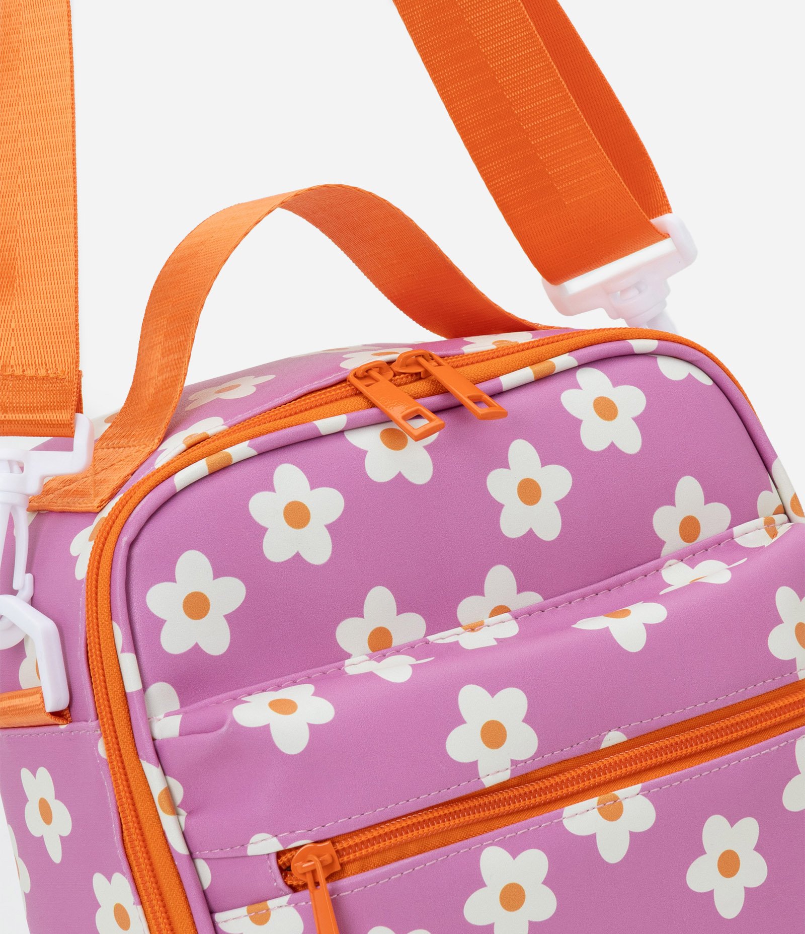 Lancheira com Estampa Floral e Alça Ajustável Rosa 4