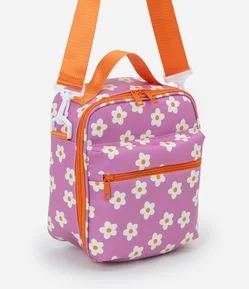 Lancheira com Estampa Floral e Alça Ajustável