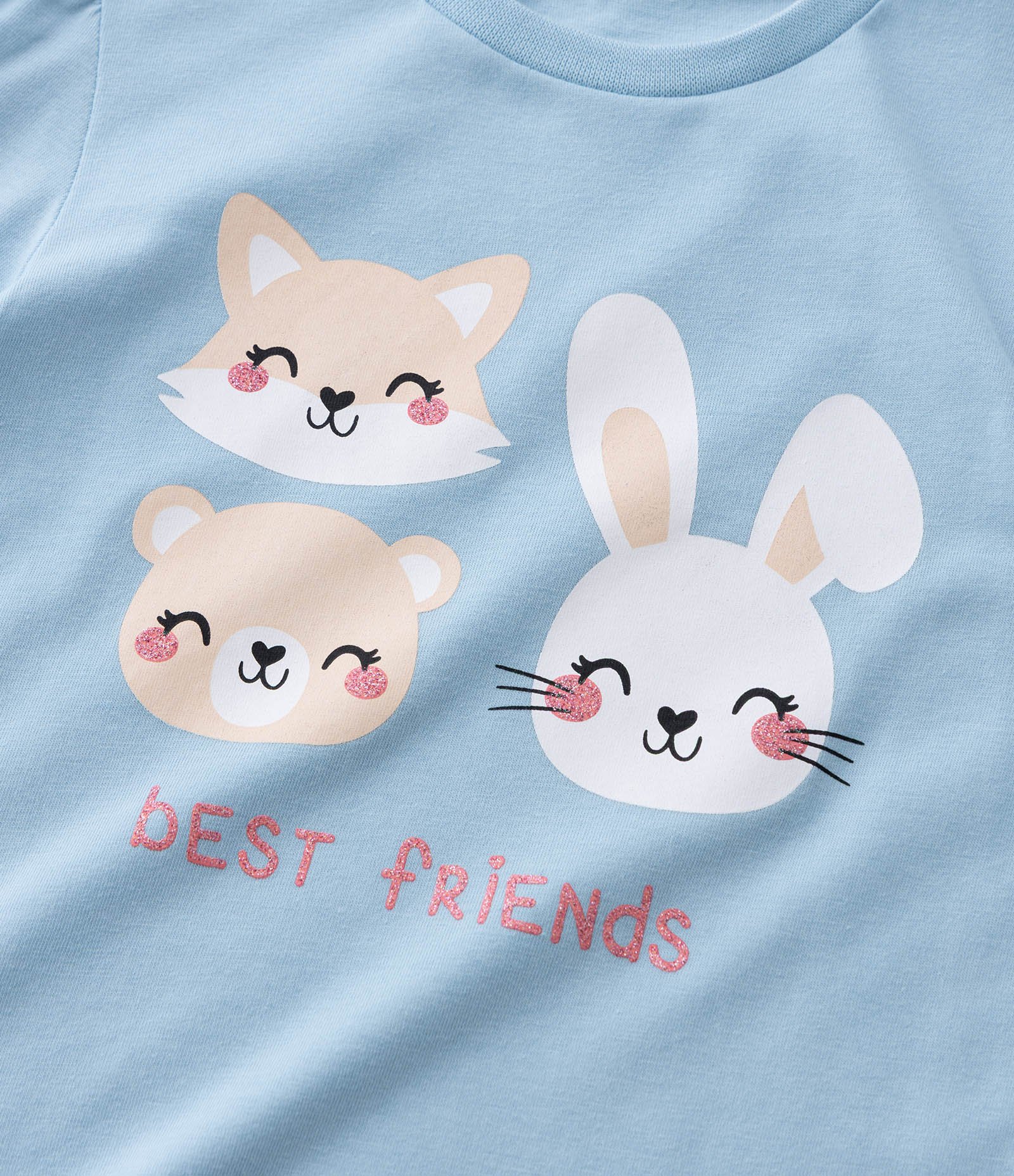 Pijama Infantil com Estampa de Coelhinho e Calça Poá – Tam 1 a 6 Anos Azul Claro 12