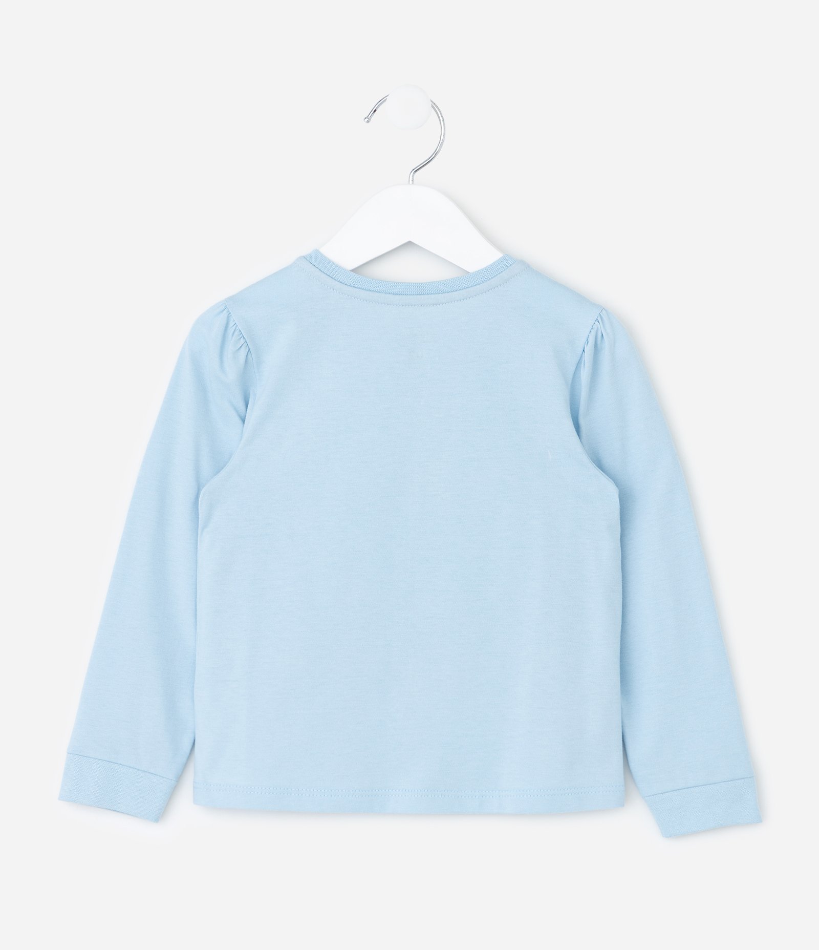 Pijama Infantil com Estampa de Coelhinho e Calça Poá – Tam 1 a 6 Anos Azul Claro 3