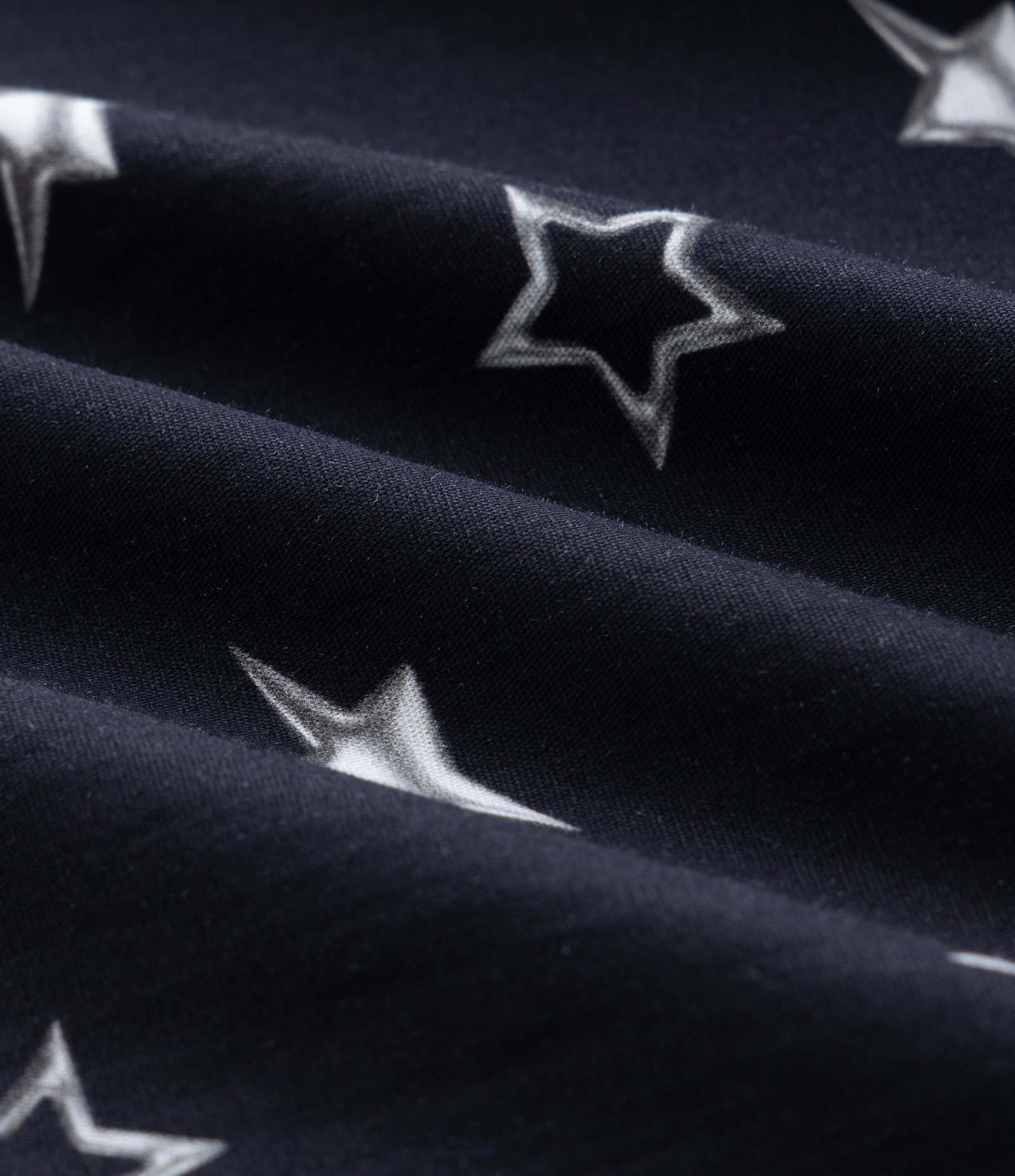 Cueca Samba Canção em Tricoline com Estampa de Estrelas Preto 7