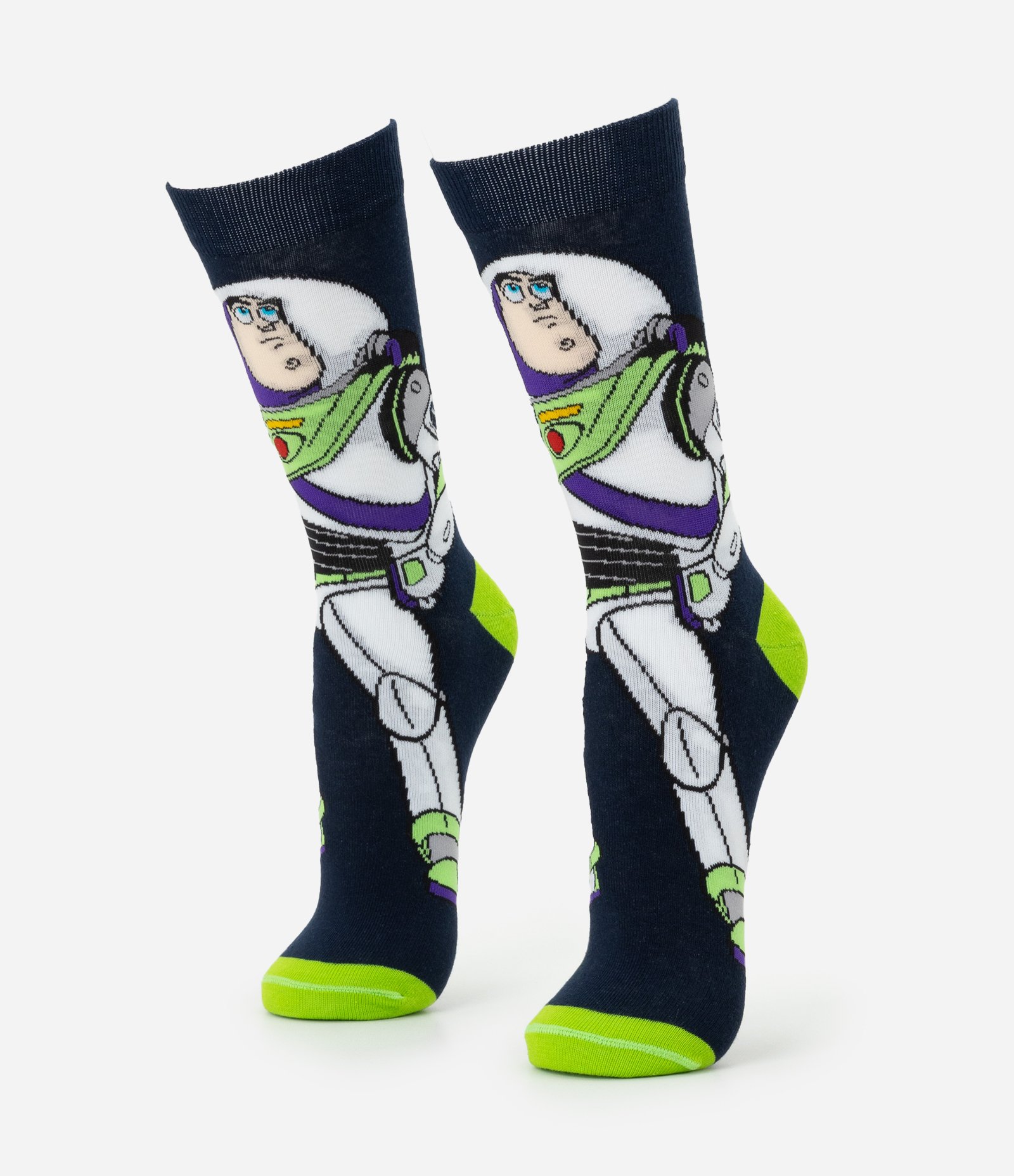 Meia Cano Longo com Estampa Buzz Lightyear Azul Escuro 1