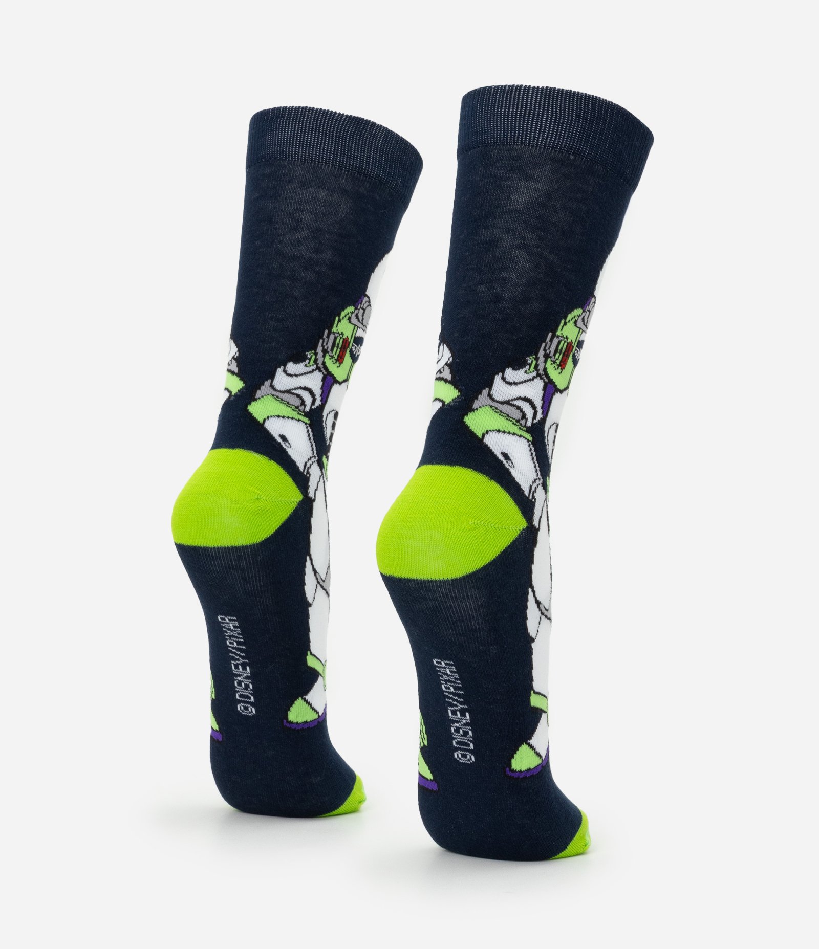 Meia Cano Longo com Estampa Buzz Lightyear Azul Escuro 3