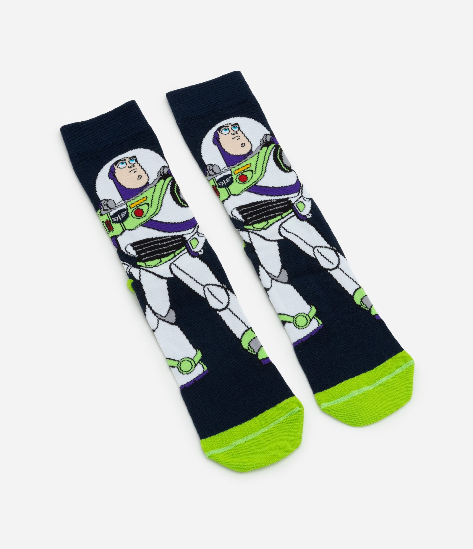 Meia Cano Longo com Estampa Buzz Lightyear Azul Escuro 4