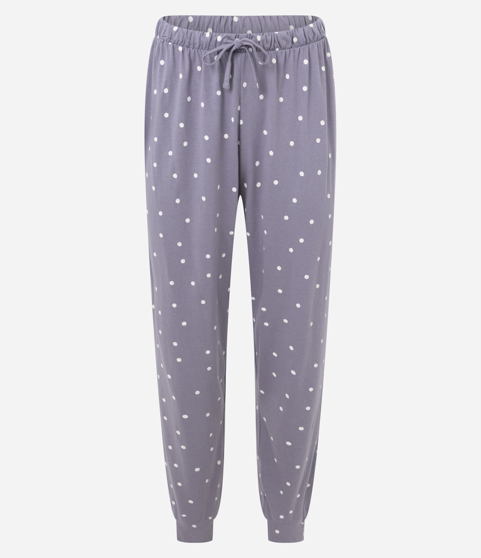 Pijama Longo em Algodão com Estampa de Gato Branco/Roxo 3