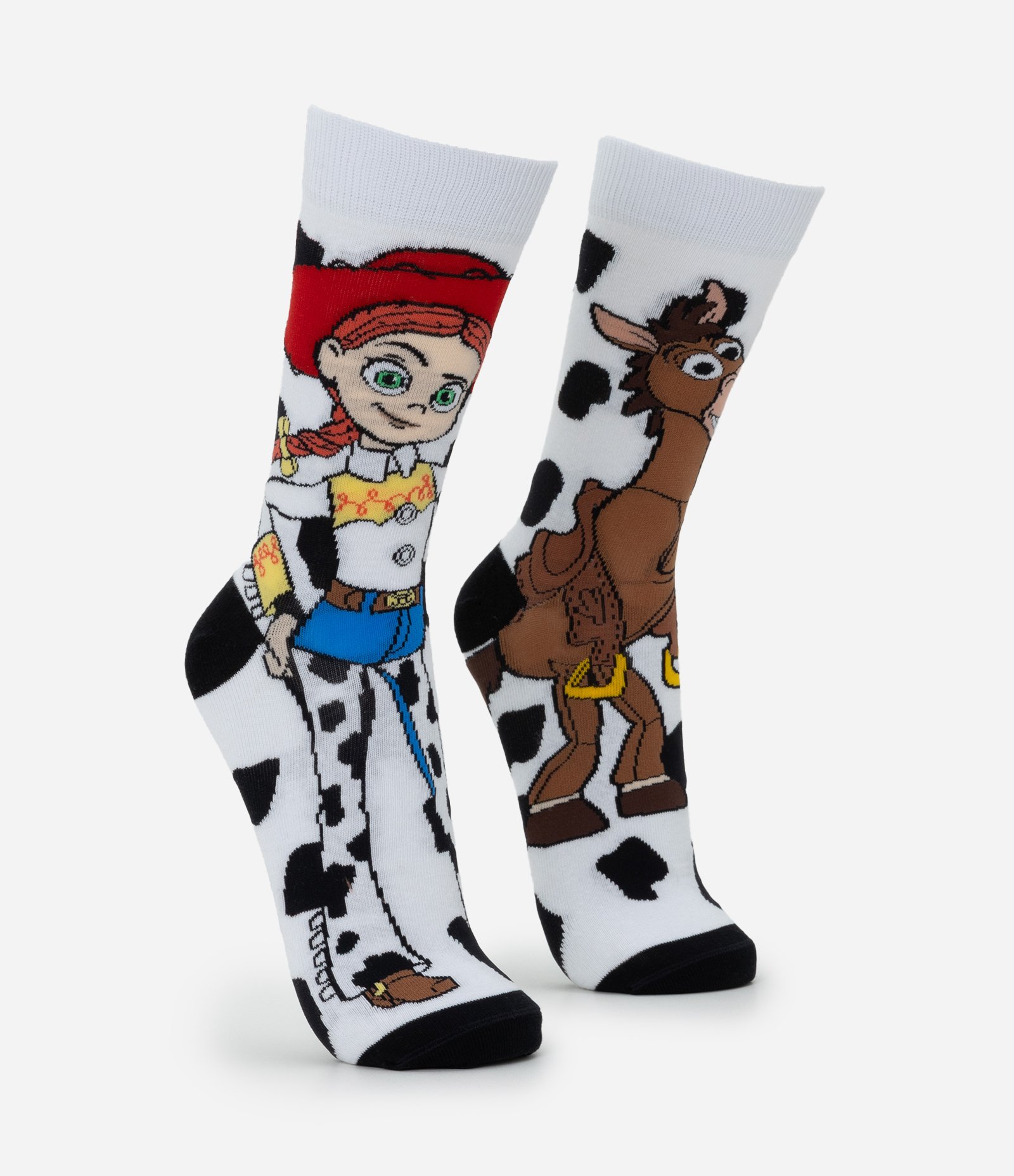 Meia Cano Longo com Estampa Jessie Branco 2