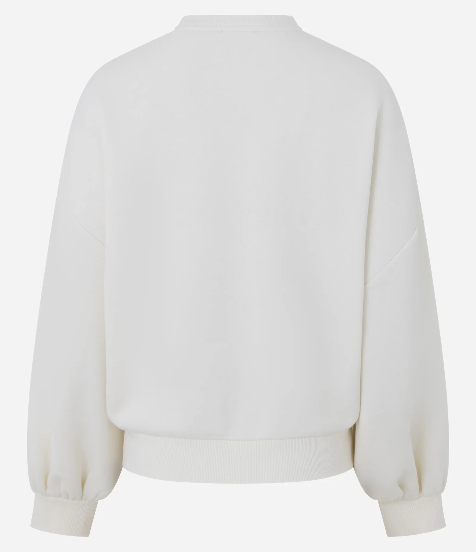 Blusão Moletom Sem Felpa com Bordado de Flor Branco 6