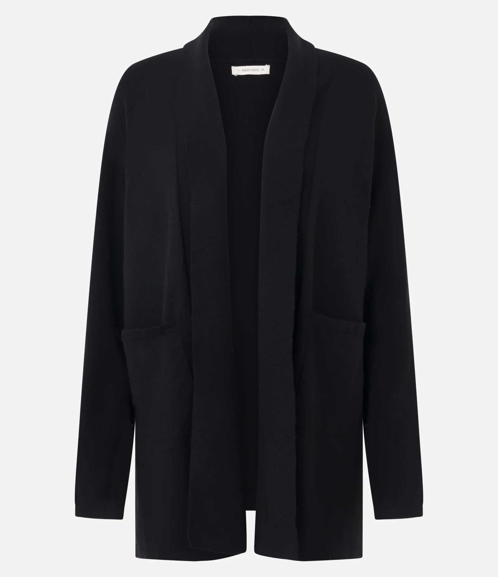 Cardigan Alongado em Tricô Preto 1