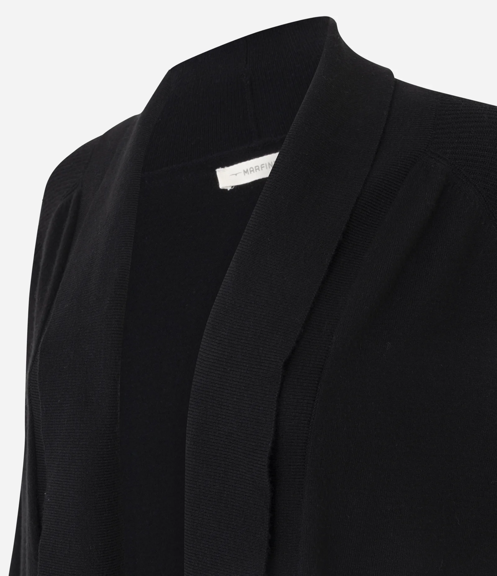 Cardigan Alongado em Tricô Preto 2