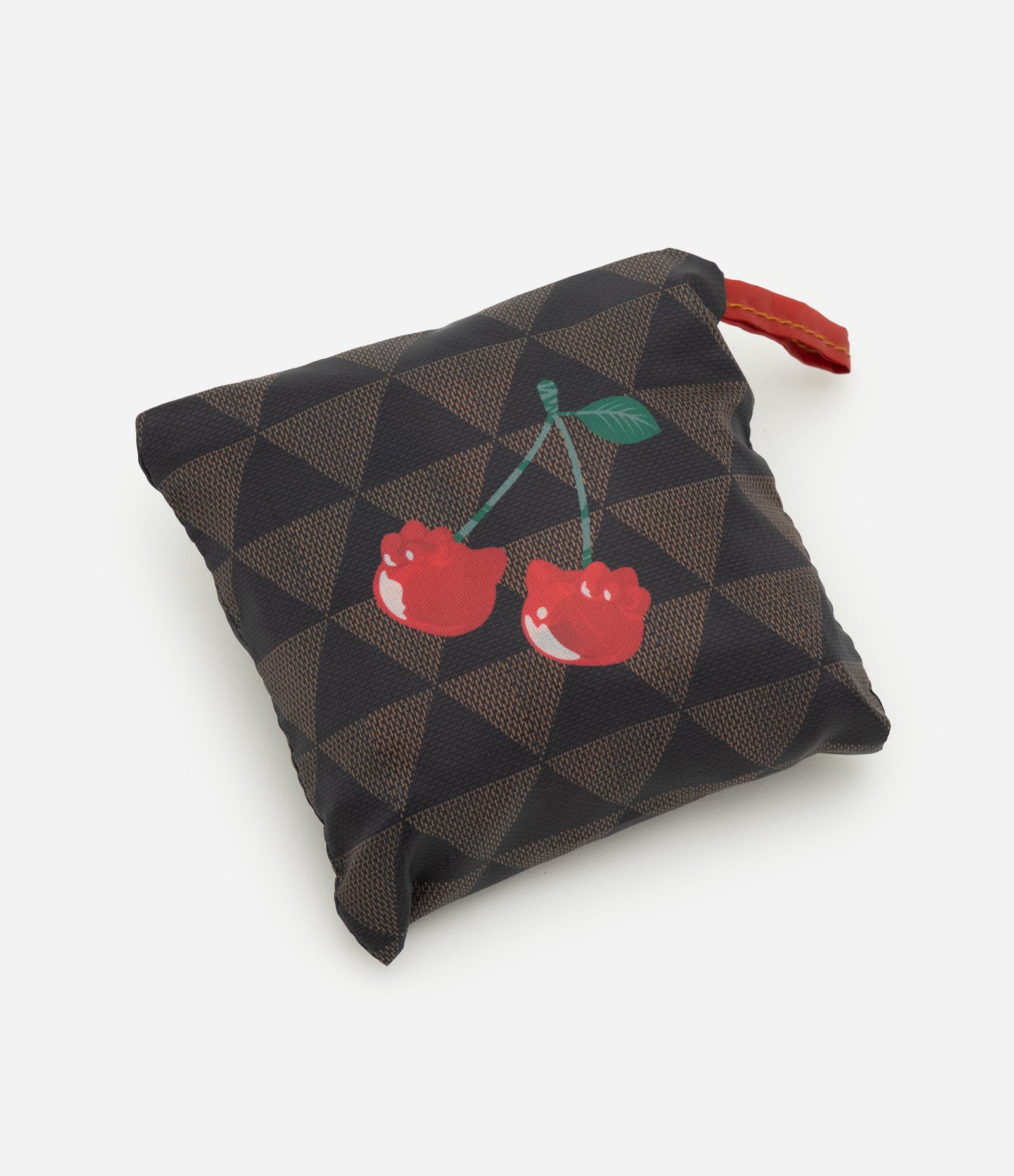 Sacola Estampada com Cerejas em Formato Hello Kitty Marrom 5