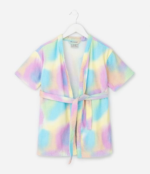 Roupão Infantil Atoalhado com Manga Curta Degradê – Tam Único
