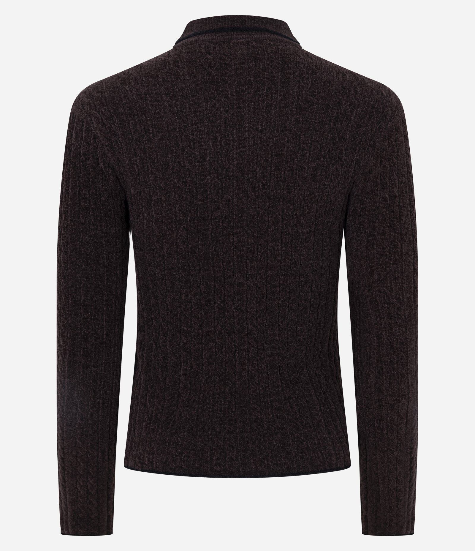 Blusa Texturizada em Tricô Com Gola Polo Preto 7