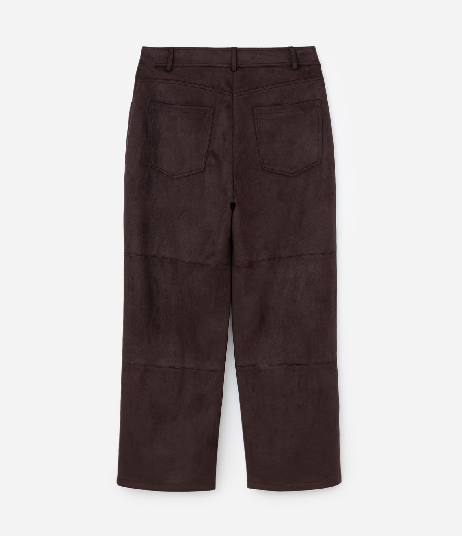 Calça Reta em Suede com 5 Bolsos Curve & Plus Size Marrom 2