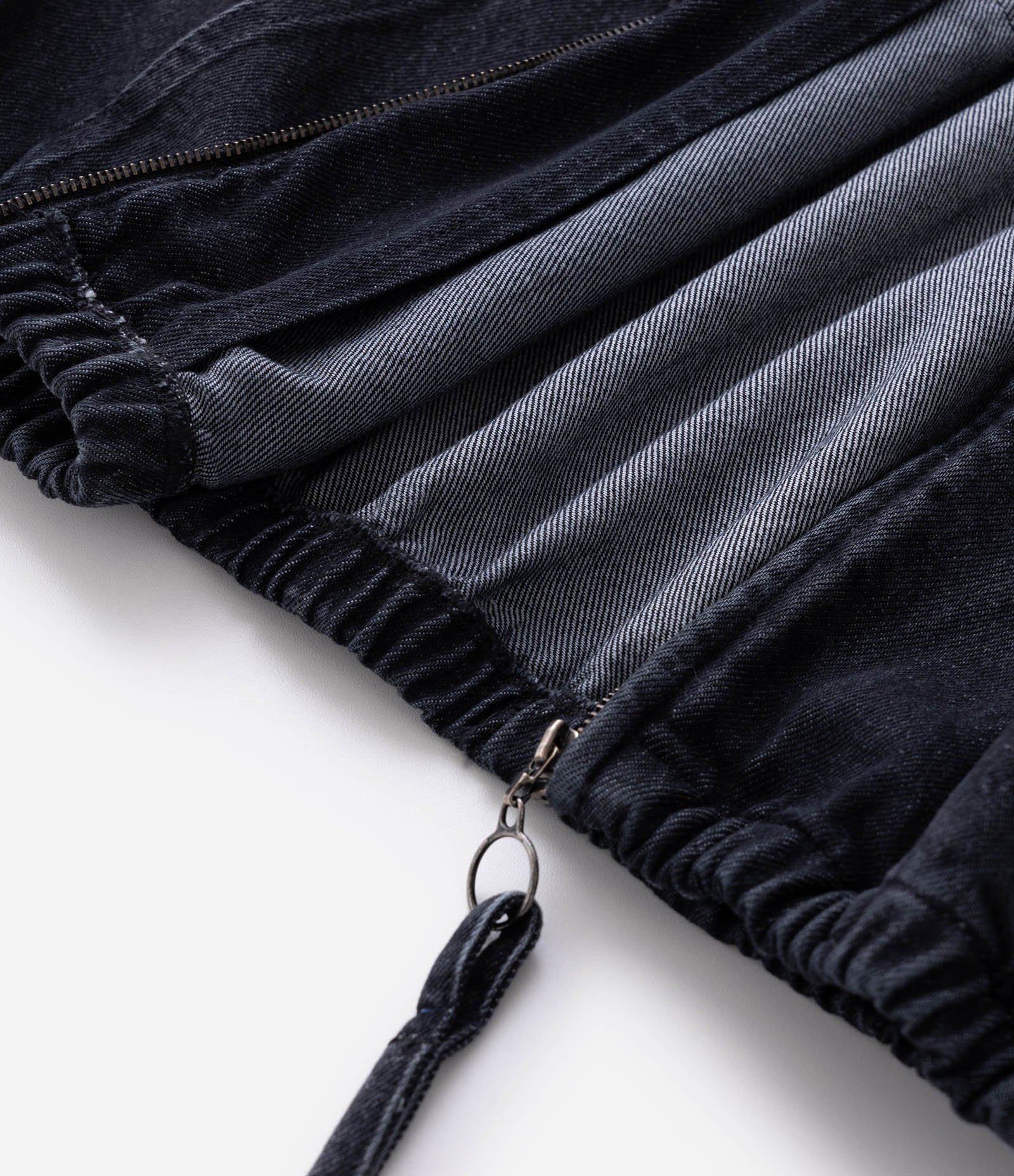 Jaqueta Bomber em Jeans com Zíper e Capuz Jeans Escuro 9