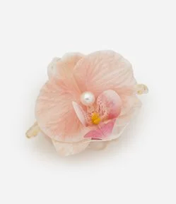 Piranha de Cabelo em Plástico com Formato de Flor Orquídea