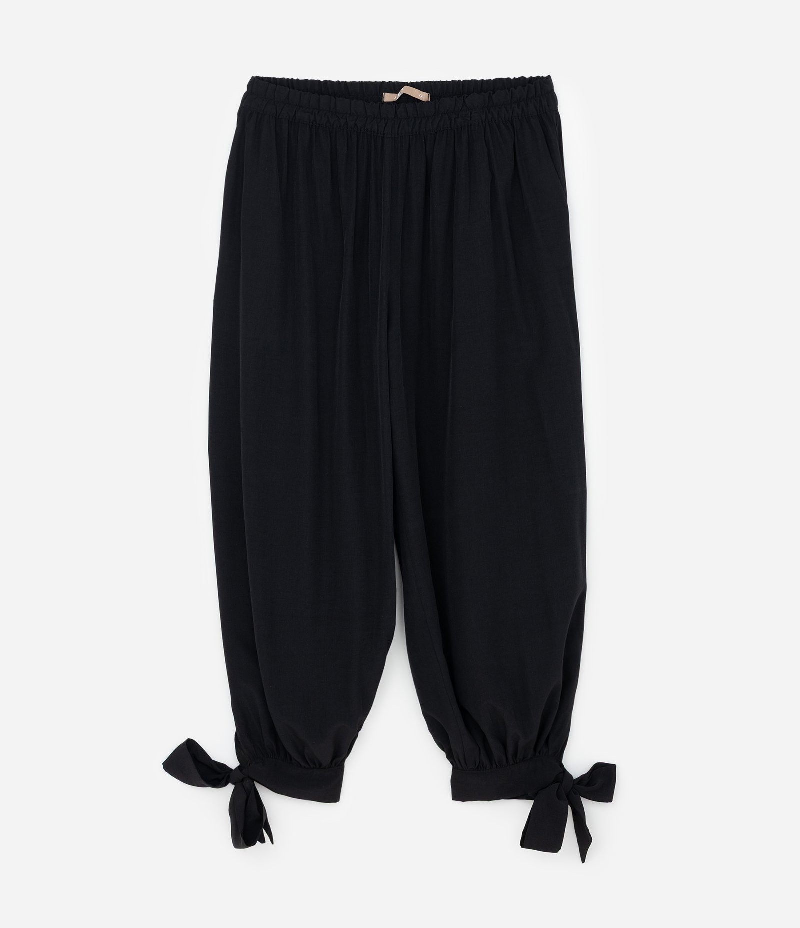 Calça Ballom em Cetim com Laço na Barra Curve & Plus Size Preto 5