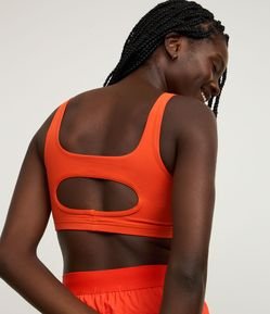 Top Esportivo em Microfibra com Abertura nas Costas