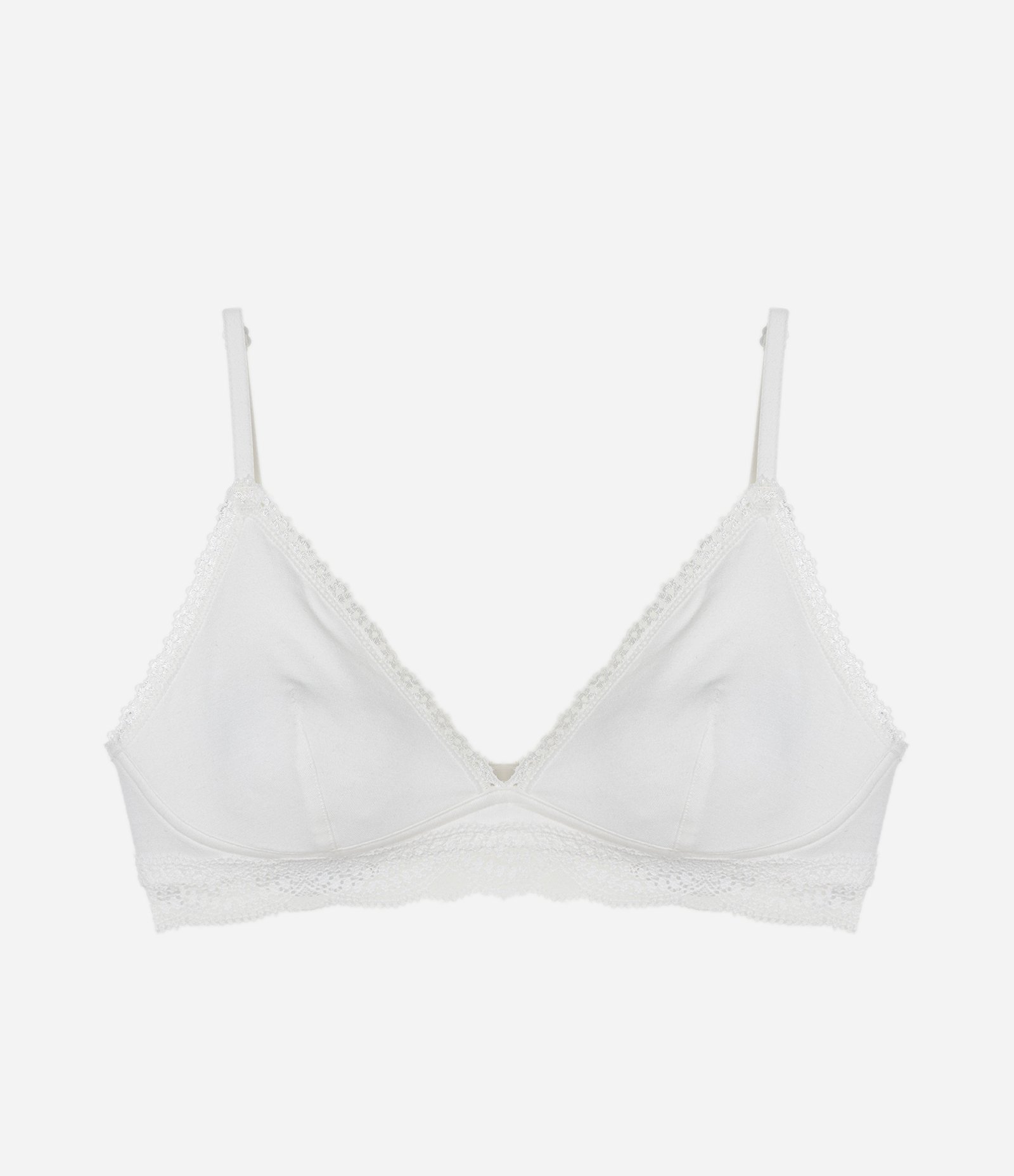 Sutiã Top em Modal com Renda Branco 4