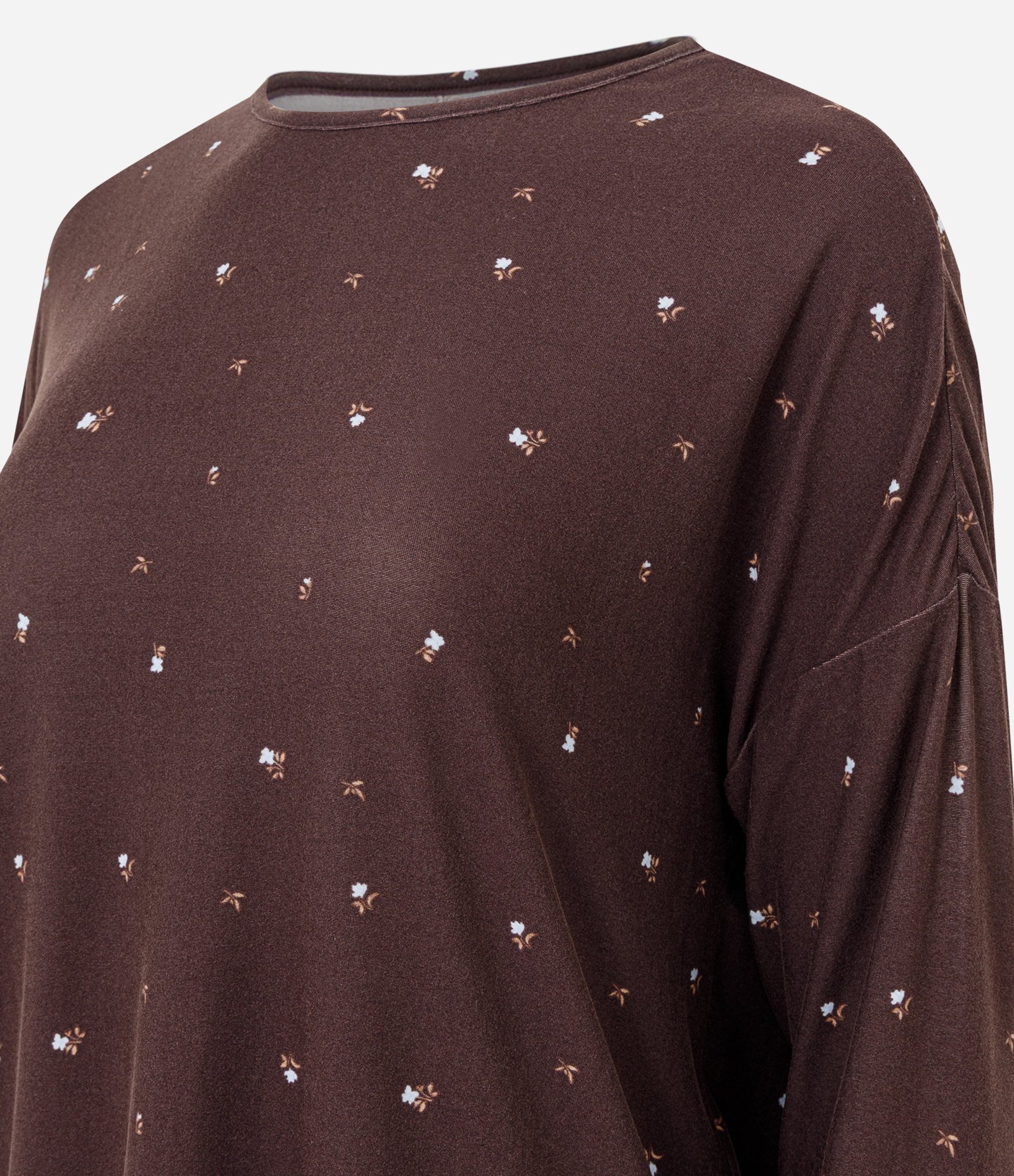 Pijama Longo Jovem Feminino Peach Touch Jogger Marrom 4