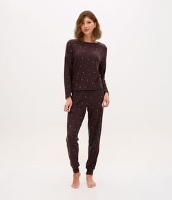 Pijama Longo Jovem Feminino Peach Touch Jogger