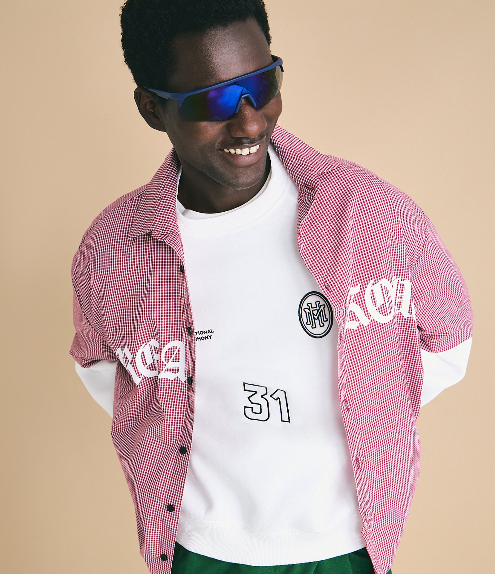 Camisa Oversized Xadrez em Algodão com Estampa Lettering Breakout Vermelho 2